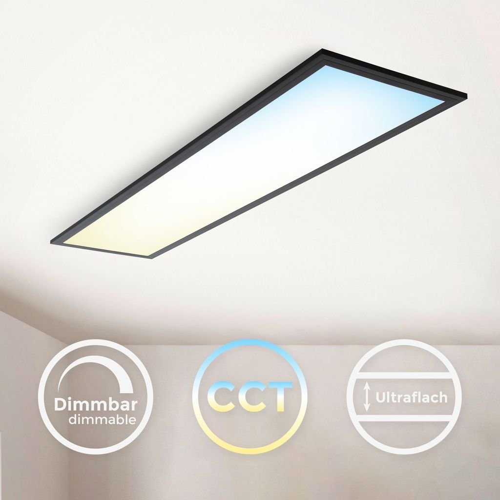 B.K.Licht Deckenleuchte LED Panel 100x25cm schwarz günstig online kaufen