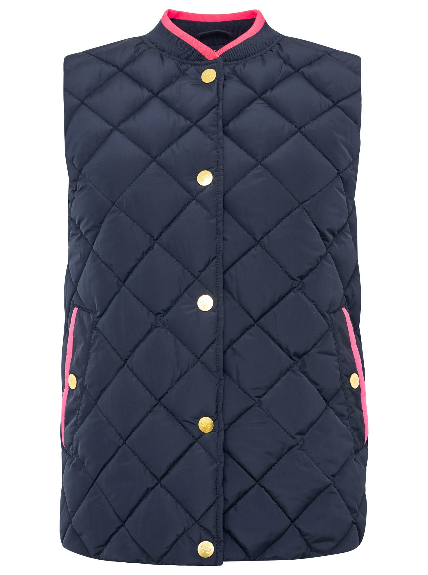 Zwillingsherz Steppweste "Classic Diamond" Knöpfe, Stehkragen, Eingriffstas günstig online kaufen