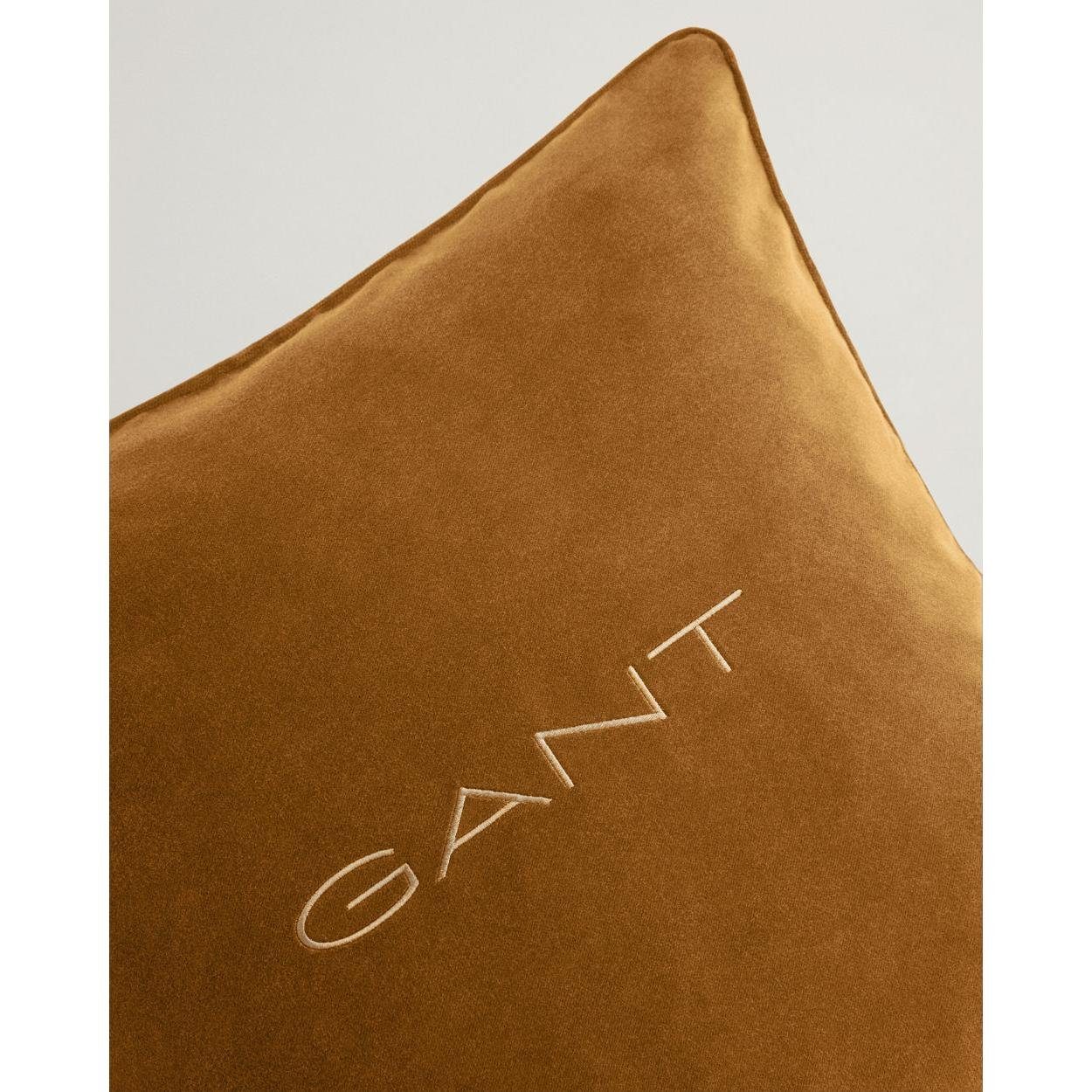 Kissenhülle Gant Home Mustard Samt Yellow Gant Velvet (50x50cm, Cushion Dark Kissenhülle