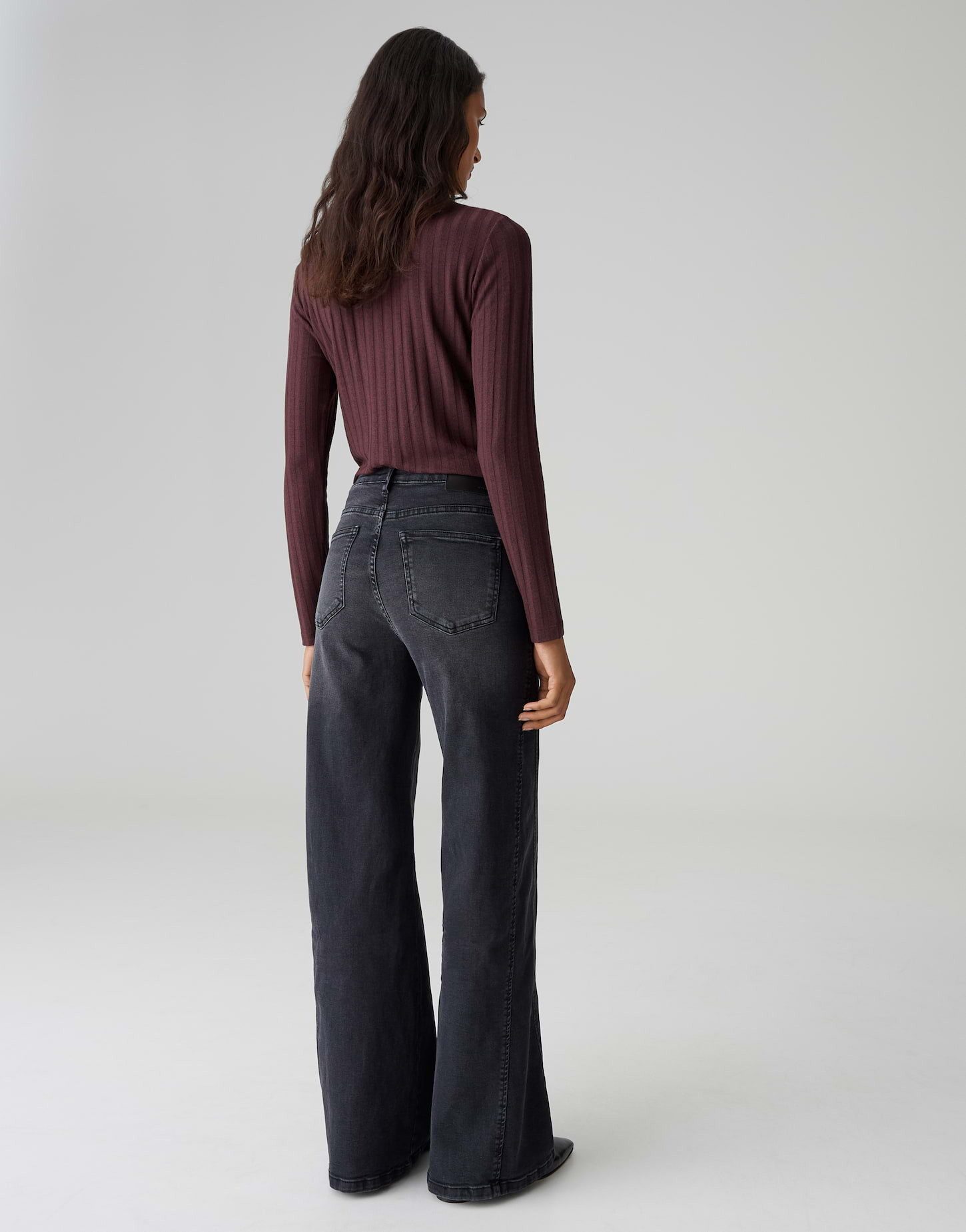 OPUS Palazzohose MIVA MODERN mit seitlichen Keileinsatz Palazzo Fit, Long, 5-Pocket-Design