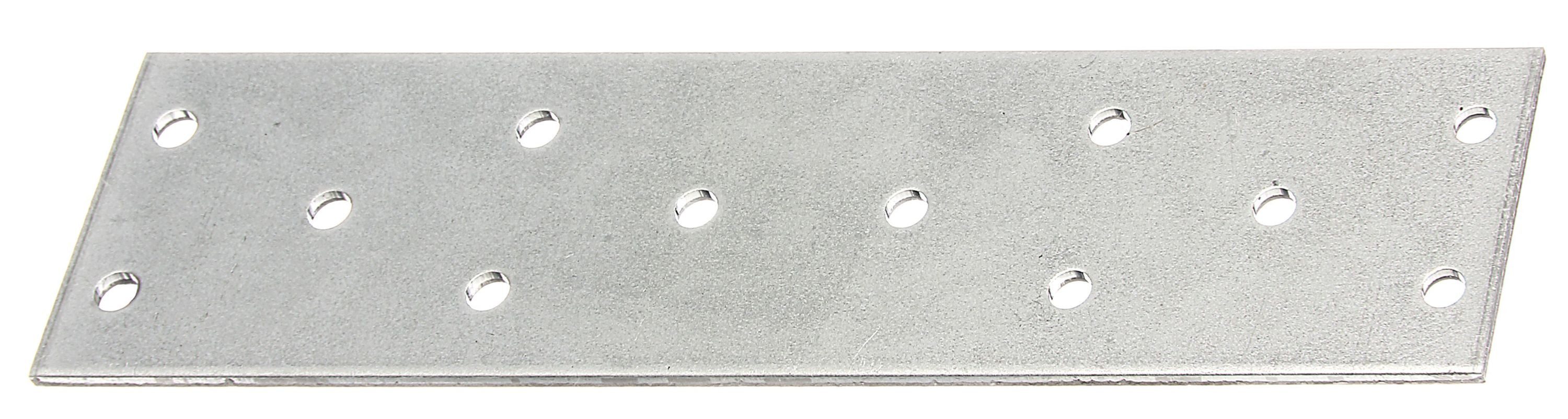 Alberts Lochblech Alberts 866877 Lochplatte, sendzimirverzinkt, 155 x 40 mm, 50er Set, 50 x Lochplatte sendzimirverzinkt 155 x 40 mm