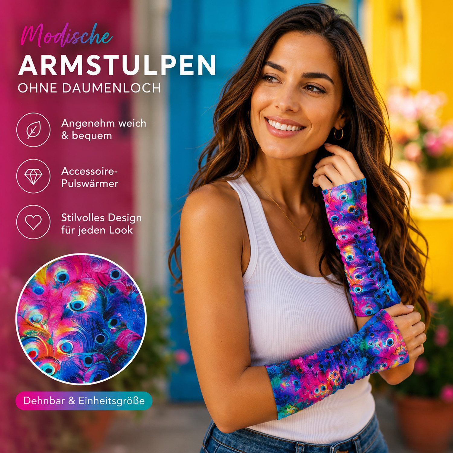 Britta Meier Armstulpen Viskose-Jersey Armstulpen, leicht und Top modisch, Marke Britta Meier Pulswärmer, auch zum Abdecken