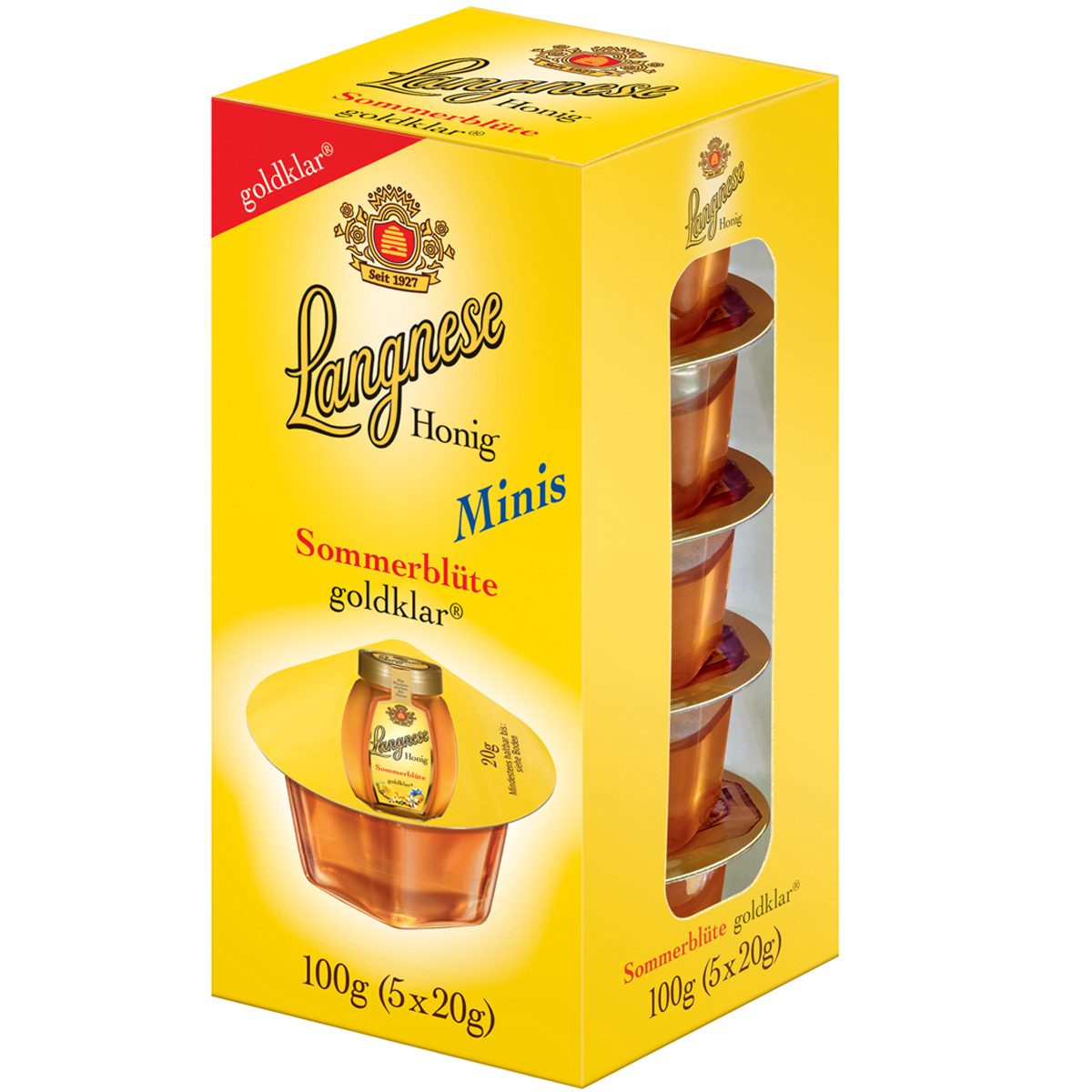 Langnese Honig, Langnese Honig Minis Sommerblüte goldklar süß und fein 5x20g