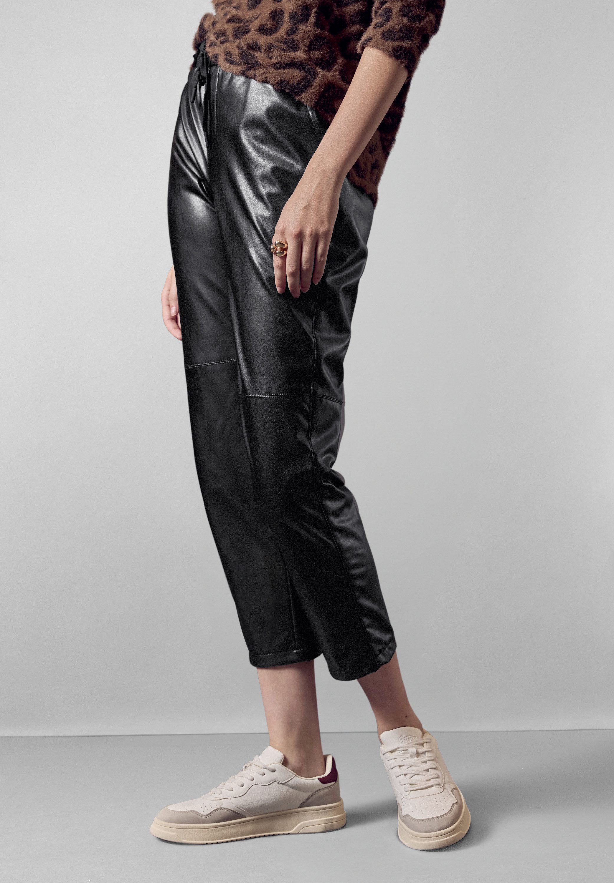 STREET ONE STUDIO Lederimitathose im Loose günstig online kaufen