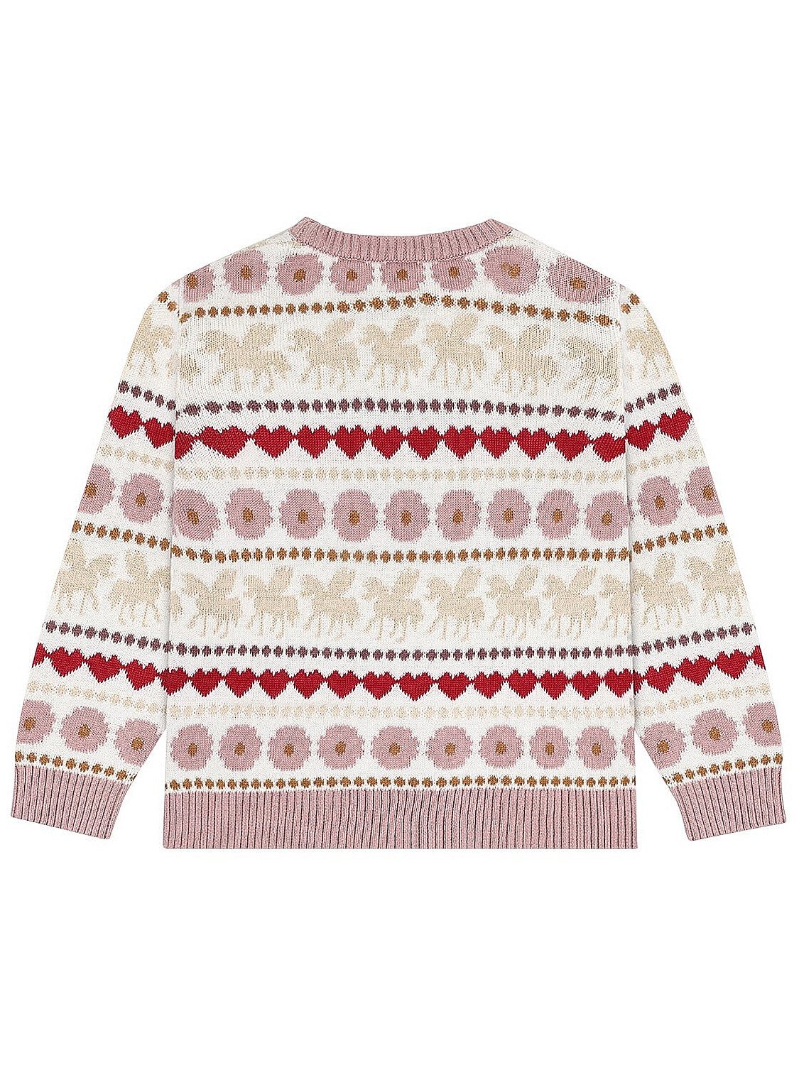 Hust & Claire Jacquardpullover HCPippa Unicorn (1-tlg) HCPippa Unicorn Mädchen Strickpullover Ivory
