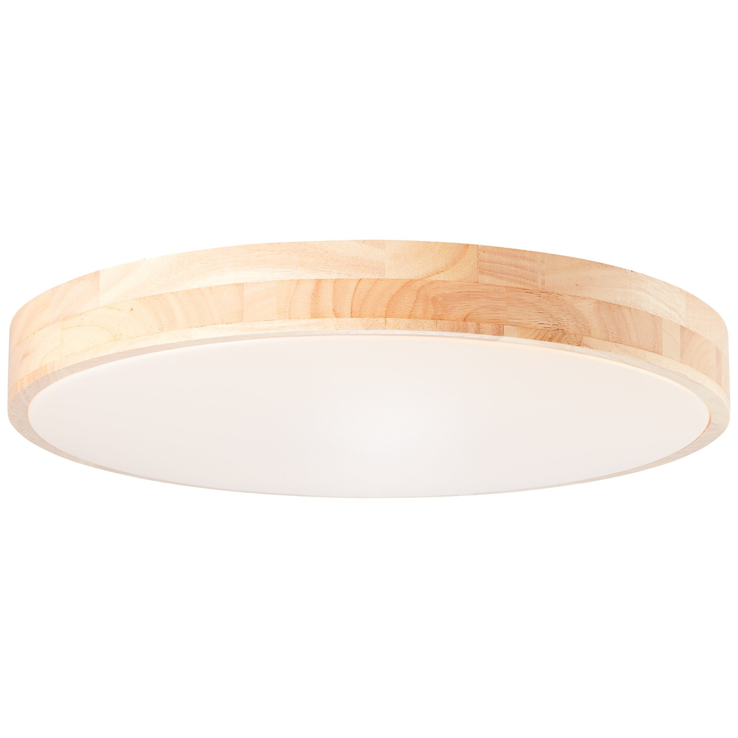 Brilliant Deckenleuchte Slimline, CCT - über Fernbedienung, Dimmfunktion, Memoryfunktion, Nachtlichtfunktion, Timerfunktion, LED fest integriert, Farbwechsler, LED Wand- und Deckenlampe 49cm holz hell/weiß