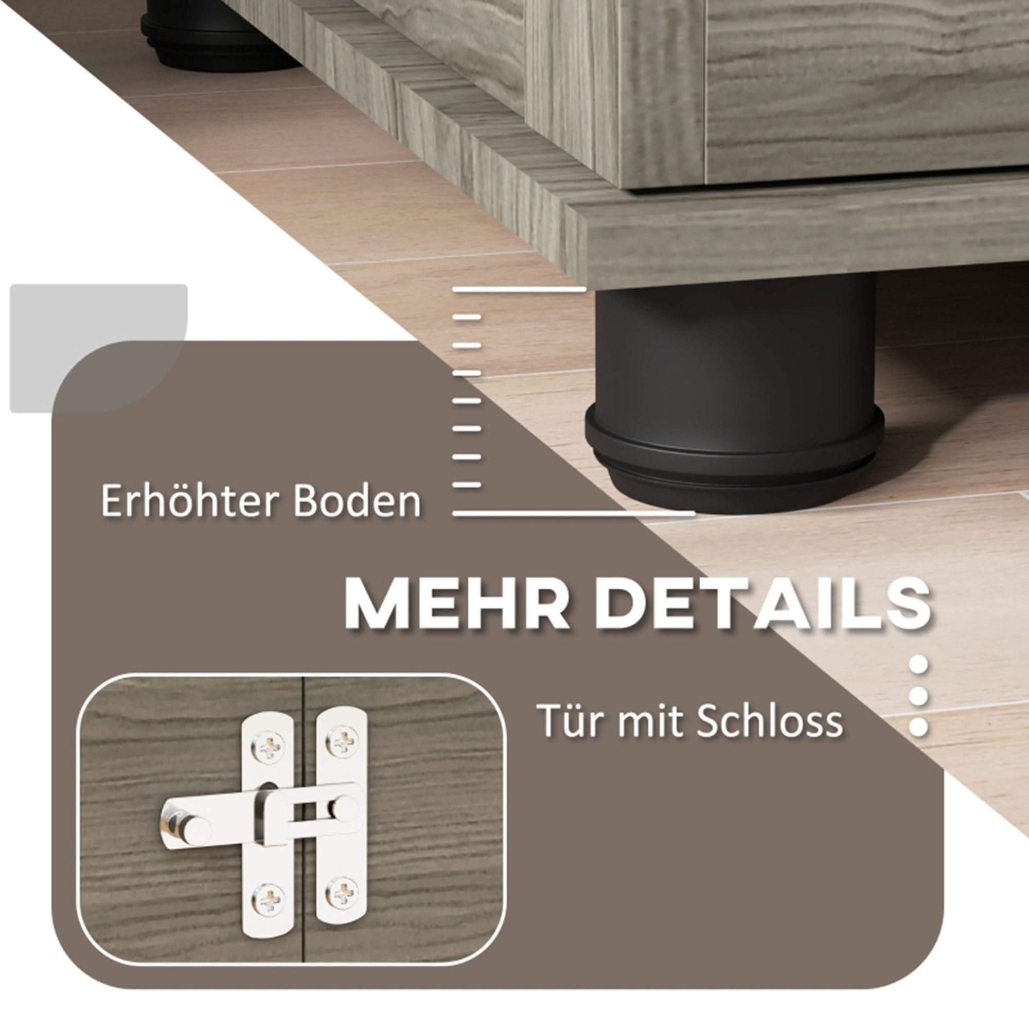 MC Star Katzentoilette mit Deckel, Streuschaufel, Schmutzfangmatte, Kunststoff, Rosa/Schwarz