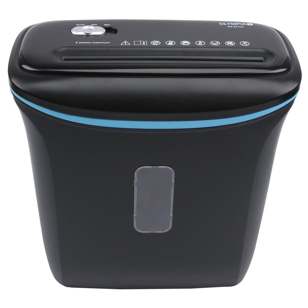 OLYMPIA OFFICE Aktenvernichter 2716, PS 63 CC, P4, Partikelschnitt, leise, mit Auffangbehälter, schwarz