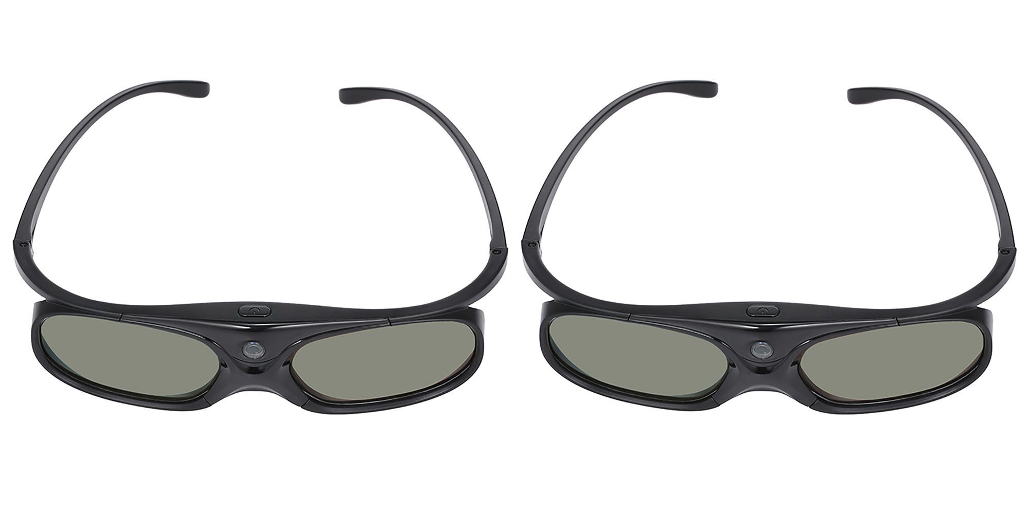 Link TPFNet 3D DLP Beamer, - Stück 3D-Brille Brille, DLP kompatibel Aktive Schwarz wiederaufladbare mit - 3D Shutterbrille 2