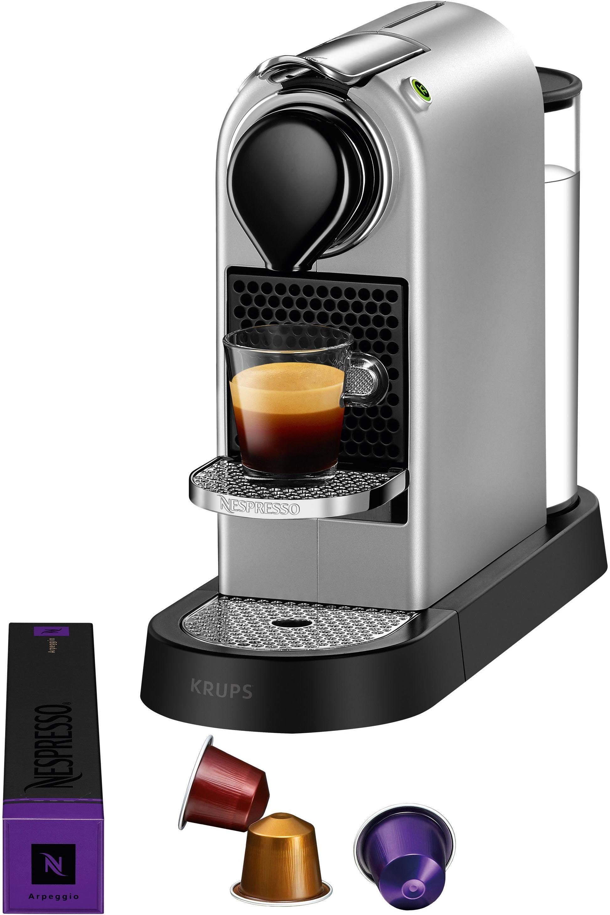 NESPRESSO Kapselmaschine XN741B New CitiZ von Krups, Wassertank: 1 L, inkl. Willkommenspaket mit 7 Kapseln