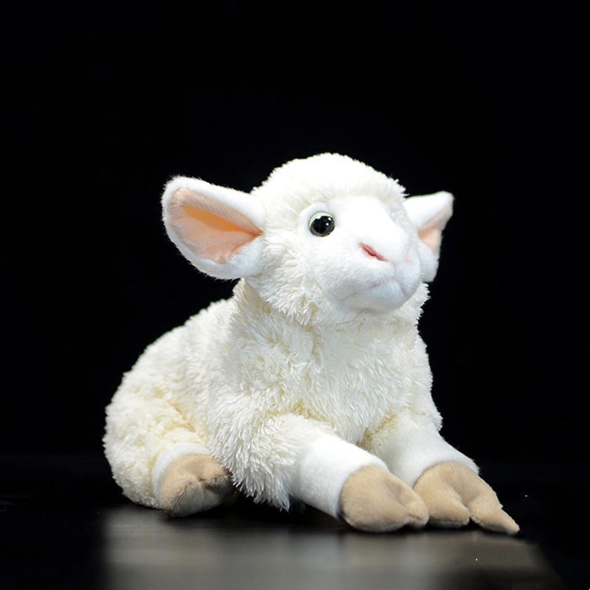 Tinisu Plüschfigur Lamm Schaf Kuscheltier 26 cm – Weiches Plüsch Stofftier im natürlichen