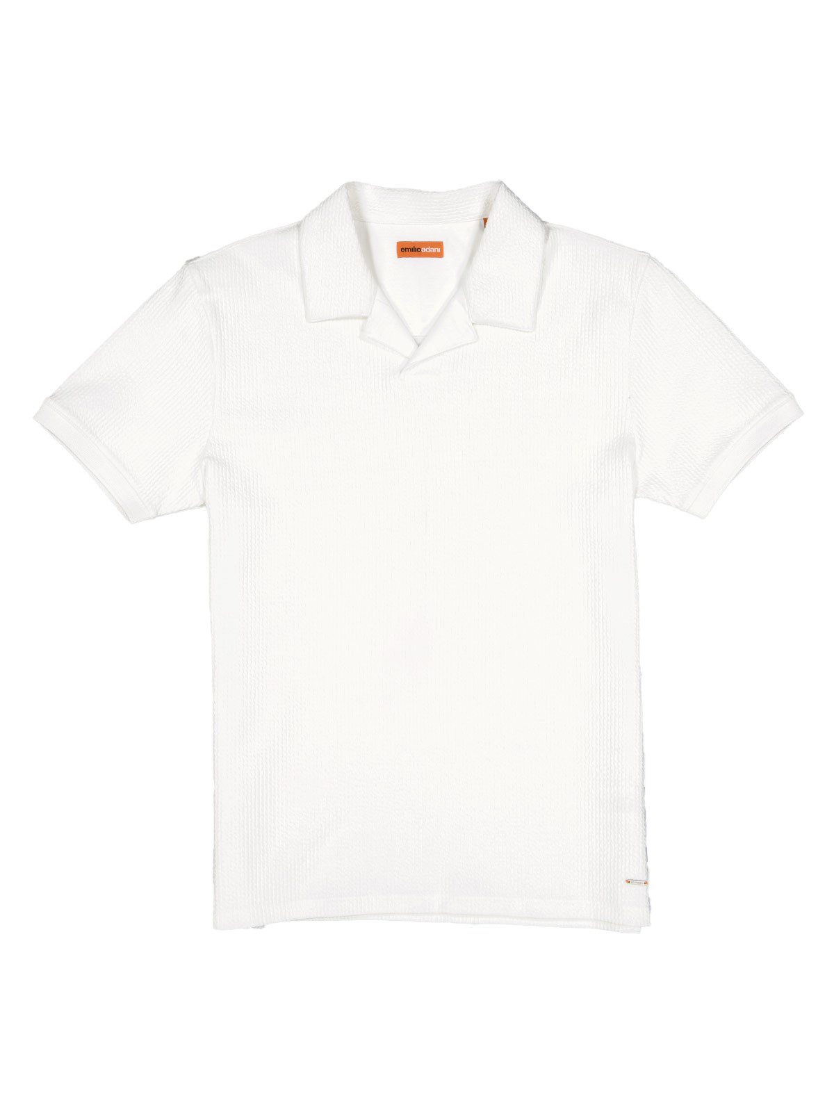 emilio adani Poloshirt Herren Polo-Shirt strukturiert, Reinweiss
