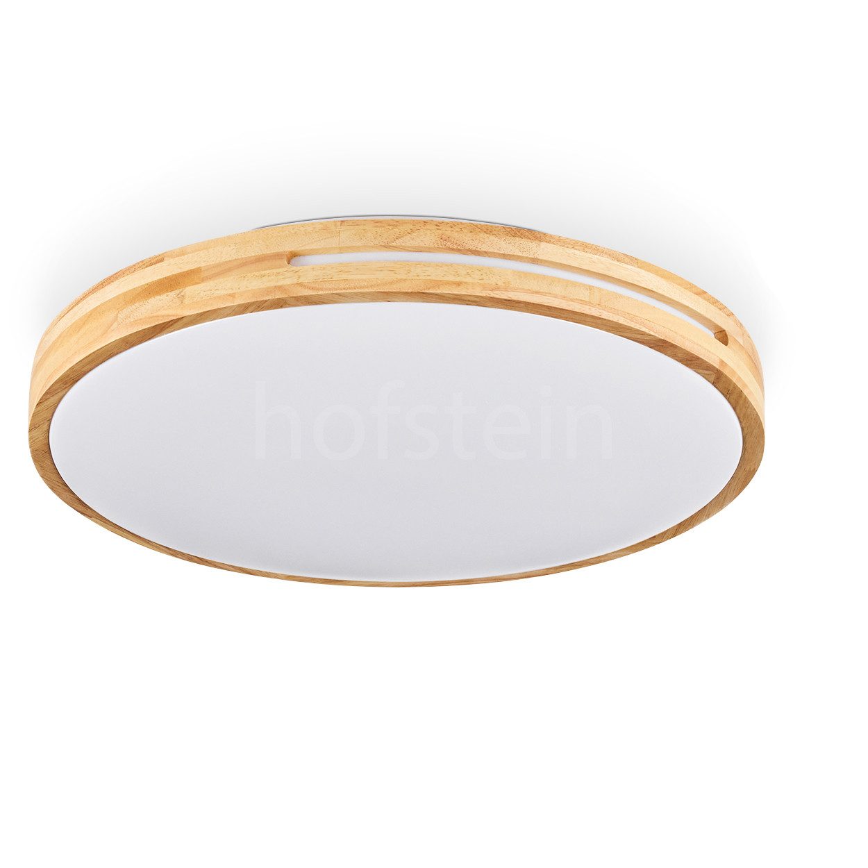 hofstein Deckenleuchte dimmbare Deckenlampe aus Metall/Bambus/Kunststoff in günstig online kaufen