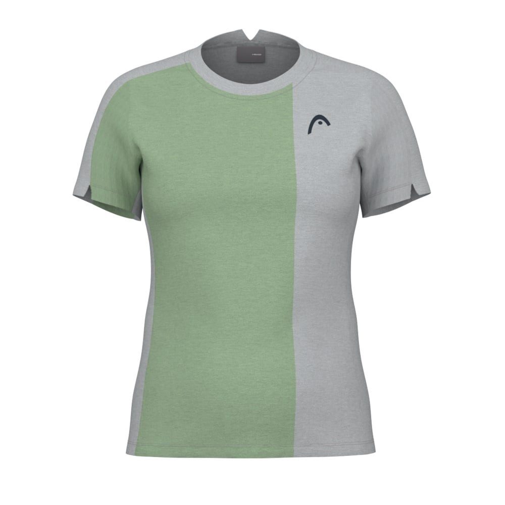 Tennisshirt Play Tech (atmungsaktiv, Mesh-Einsätze) grün/grau Damen