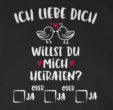 Shirtracer T-Shirt Willst du mich heiraten? - weiß Hochzeit - Herren