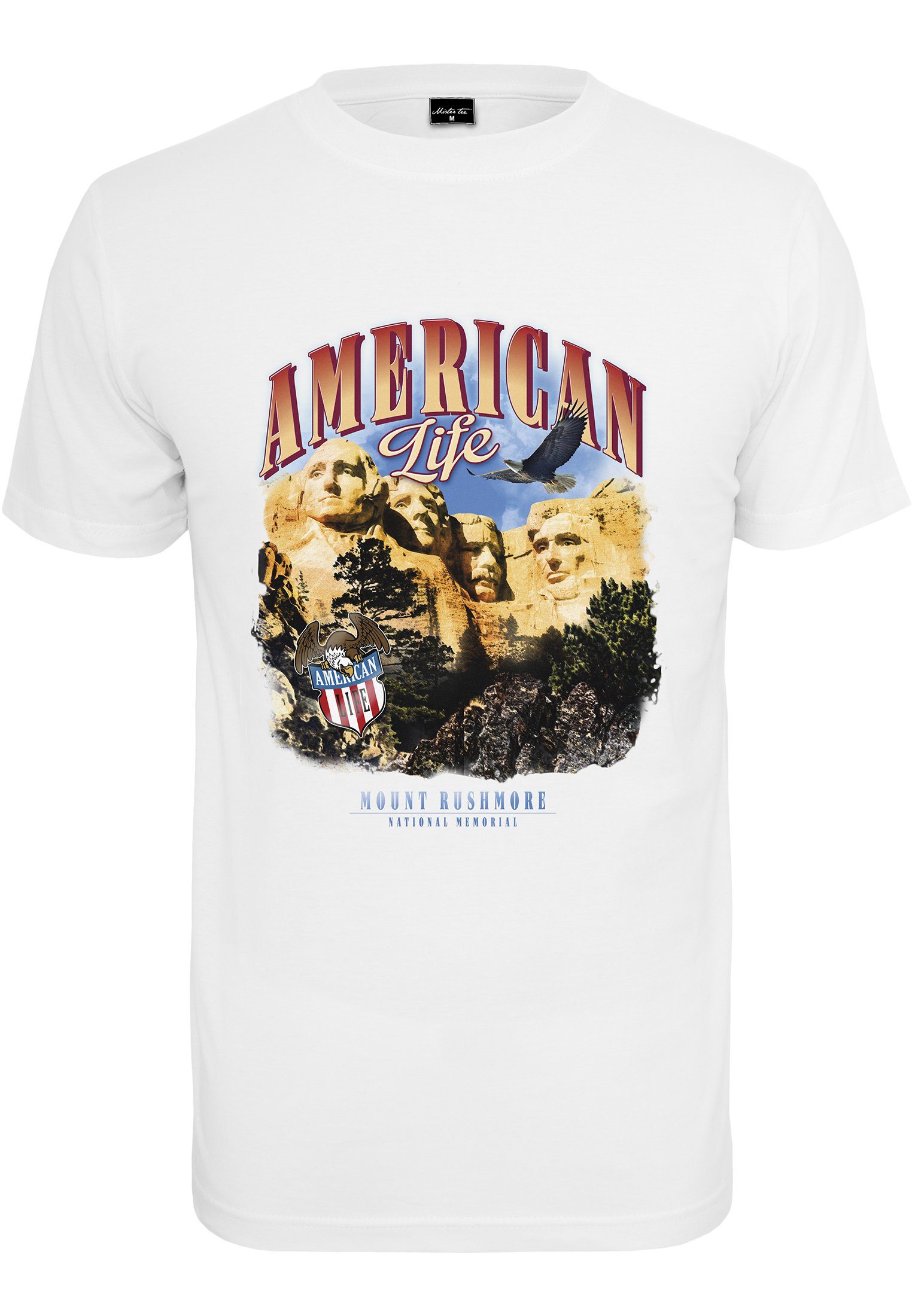 MisterTee T-Shirt Roushmore (1-tlg) Mount Herren American Life Tee white