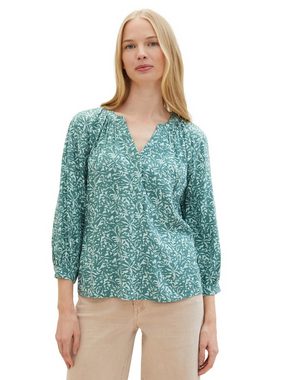 TOM TAILOR Druckbluse mit Serafino-Kragen