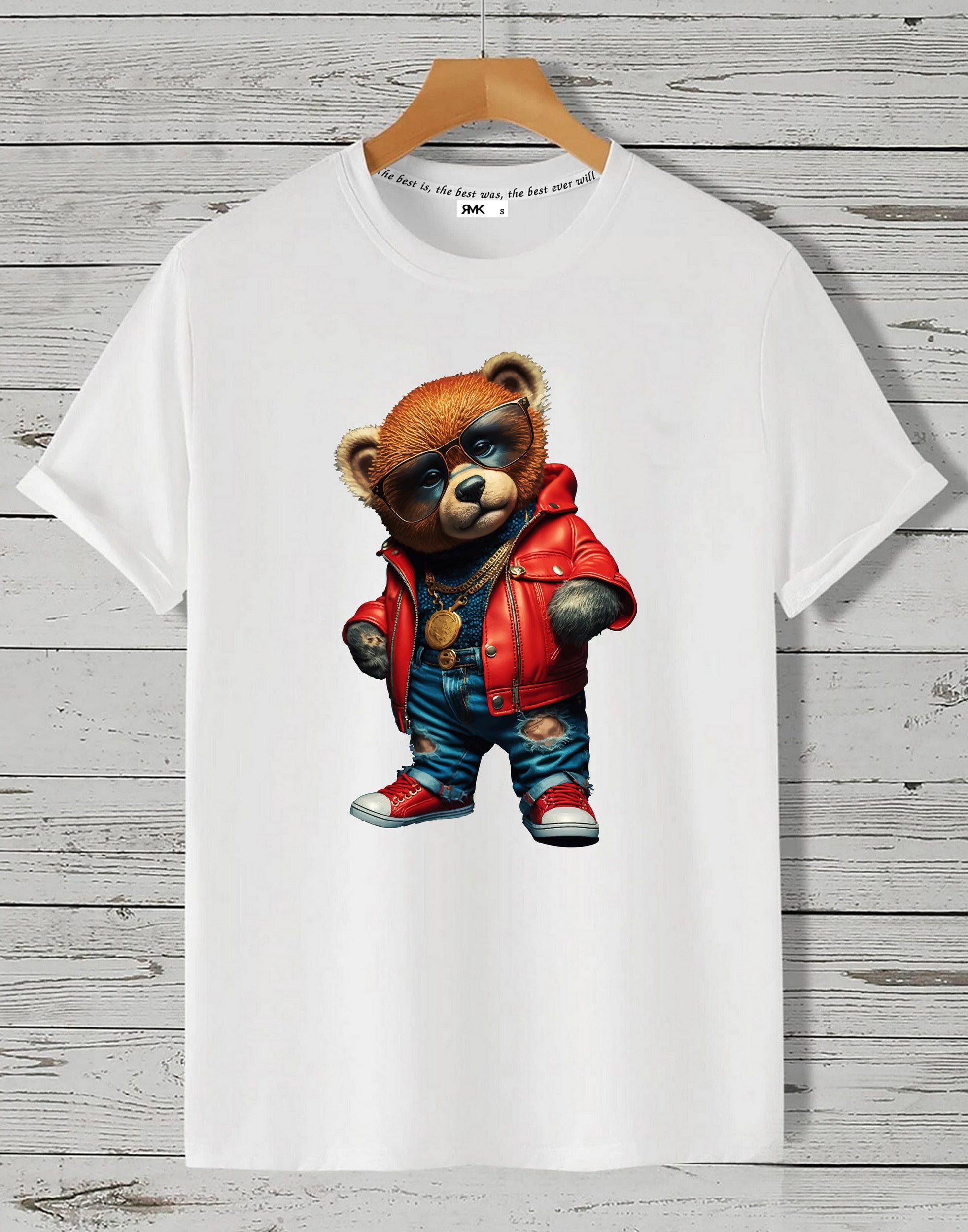 RMK T-Shirt Herren Shirt Sommer Teddybär Bär Bear aus Baumwolle günstig online kaufen