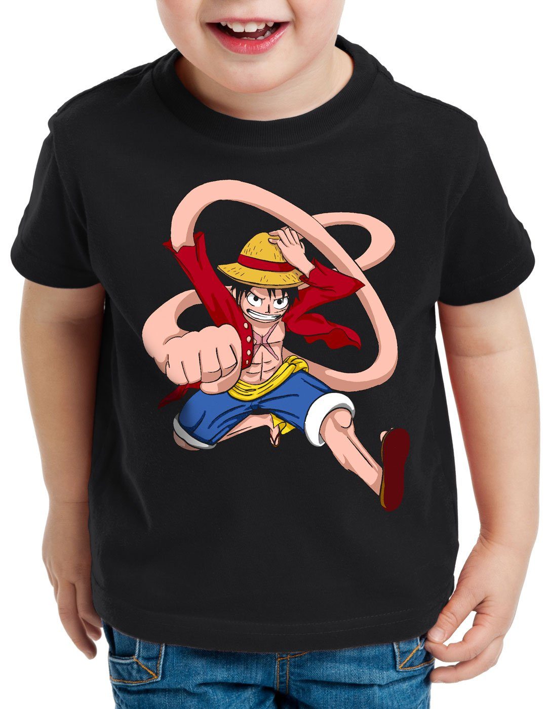 style3 T-Shirt Ruffy Arm Stretch one piece japan anime luffy manga monkey ruffy