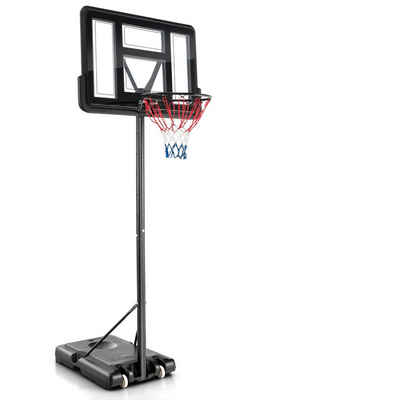 COSTWAY Basketballständer Basketballkorb, höhenverstellbar, mit 2 Rädern