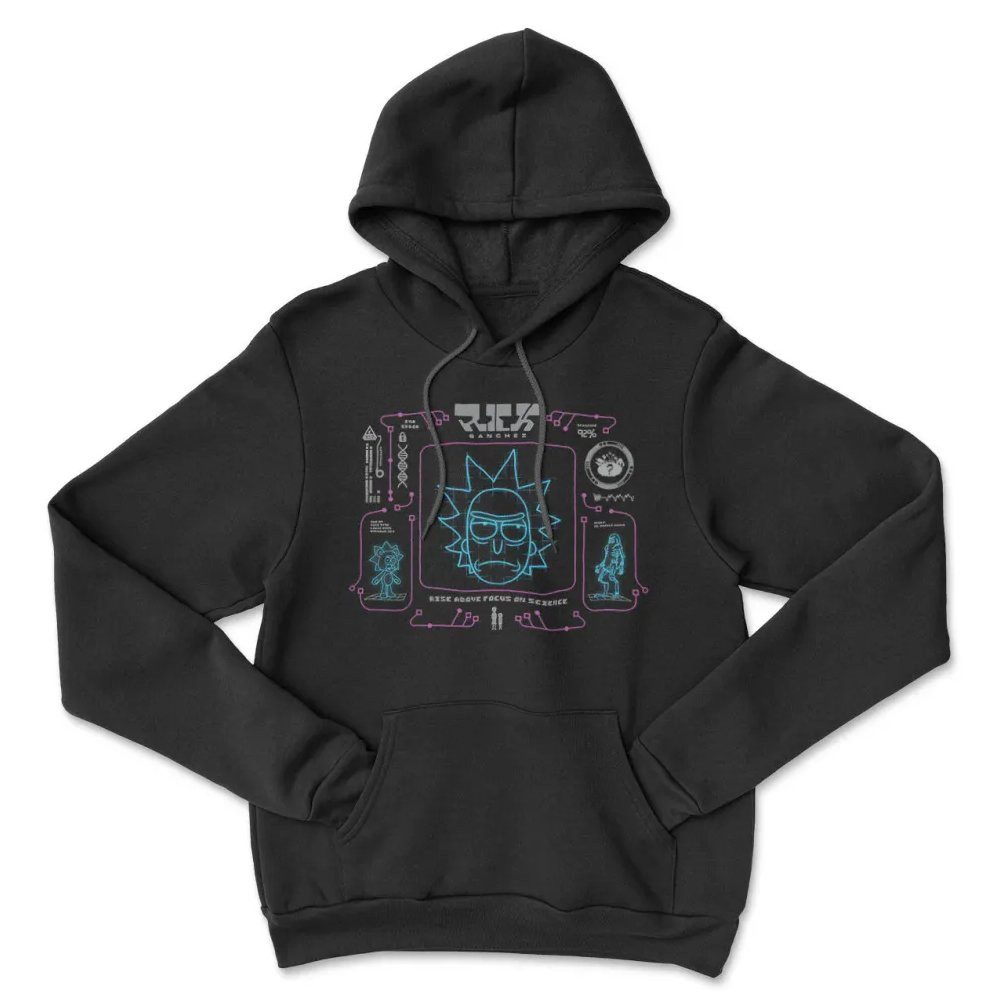 Rick and Morty Hoodie Rick Sanches - Rise Above Focus ON Science Hoodie