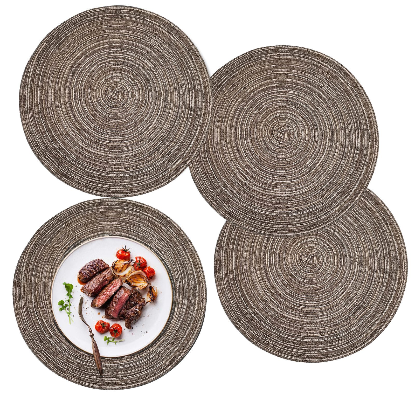 Coonoor Platzset 4er Set runde Platzdeckchen, günstig online kaufen