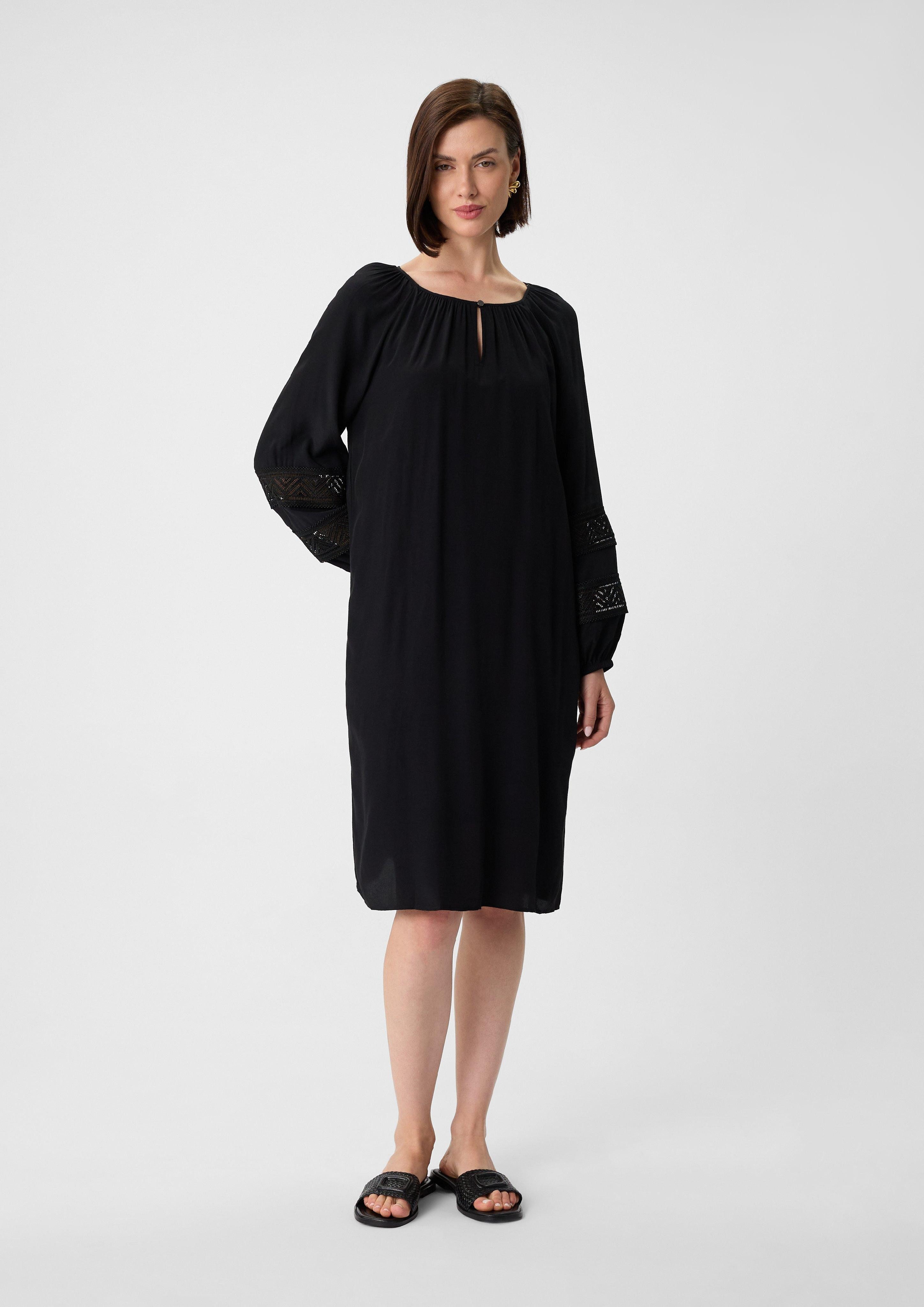 Minikleid Kurzes Kleid aus Crêpe-Chiffon mit Futterkleid
