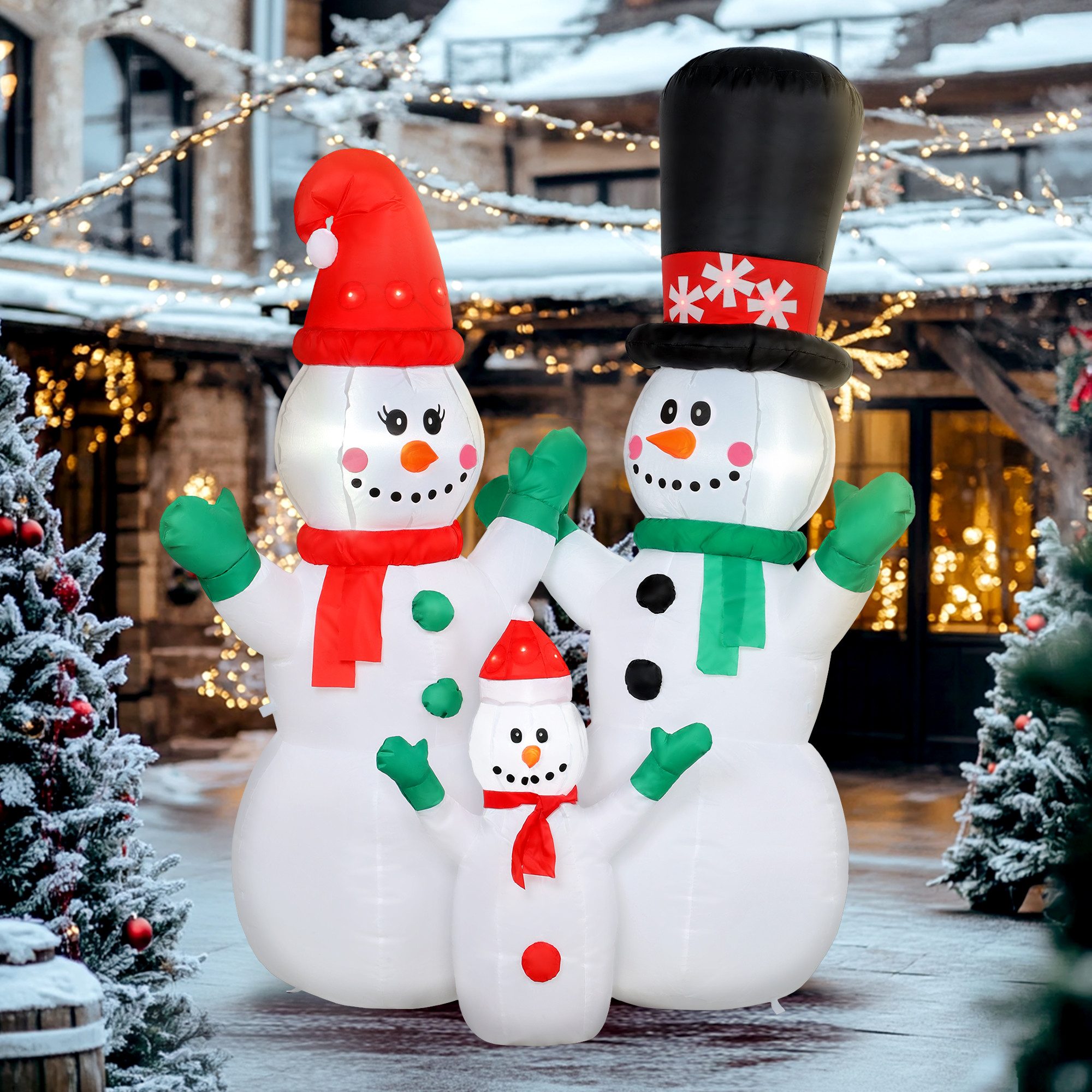 Outsunny Weihnachtsfigur mit LED-Beleuchtung (Weihnachtsdekoration Set, 1 S günstig online kaufen