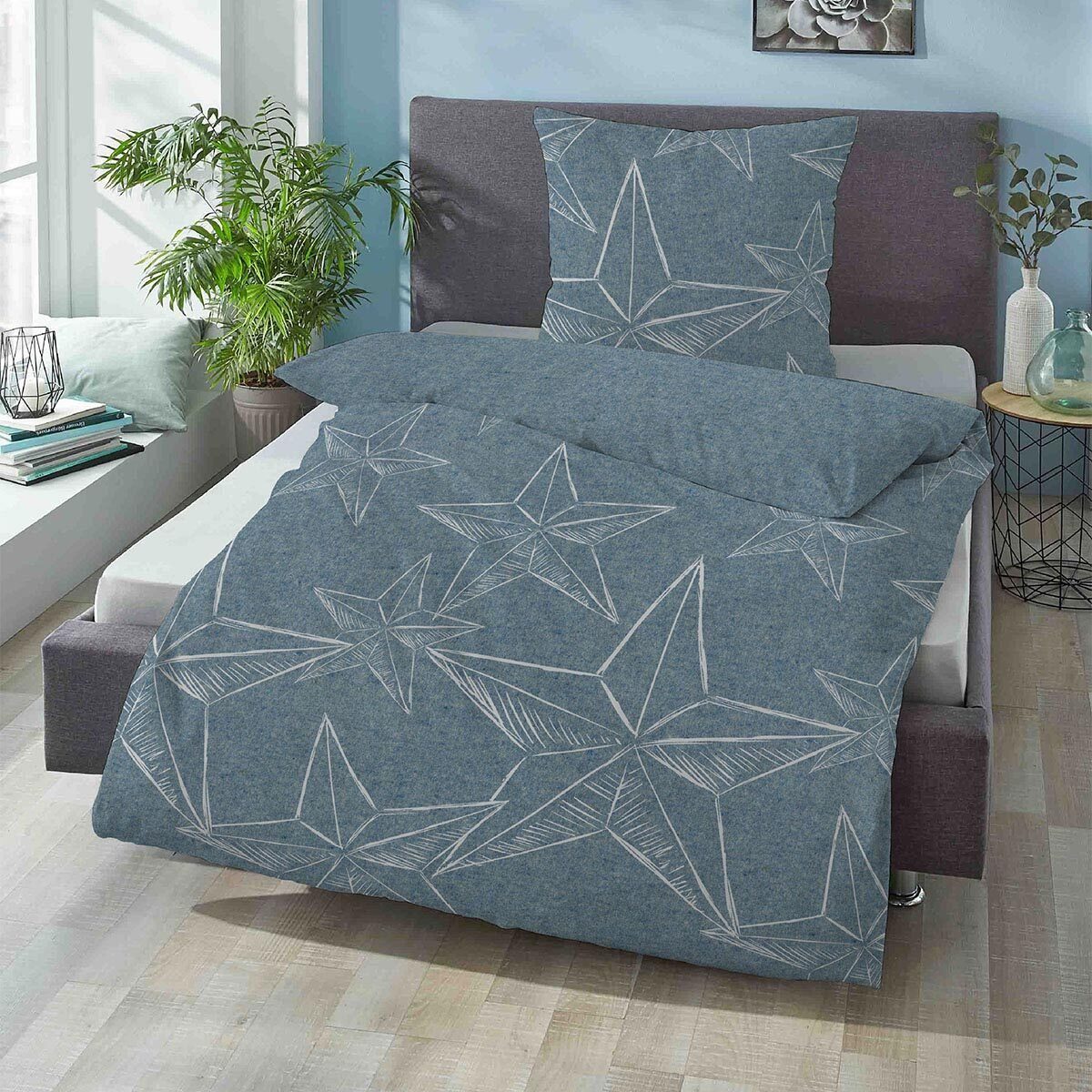 Biberna Bettwäsche, Flanell, 2 teilig