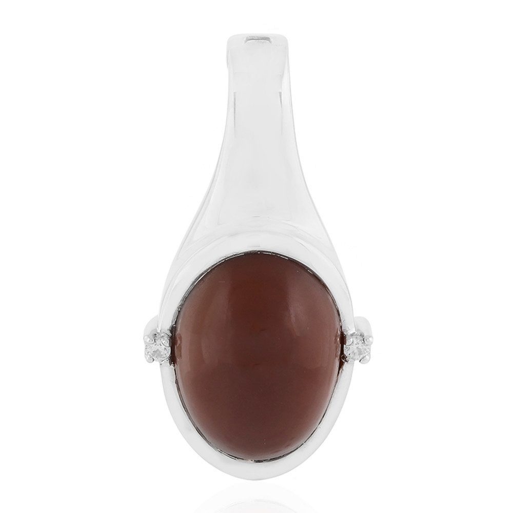 Cavill Kettenanhänger Cavill Silberanhänger mit 6,42 ct ovalem Mondstein & Zirkon (1-tlg)