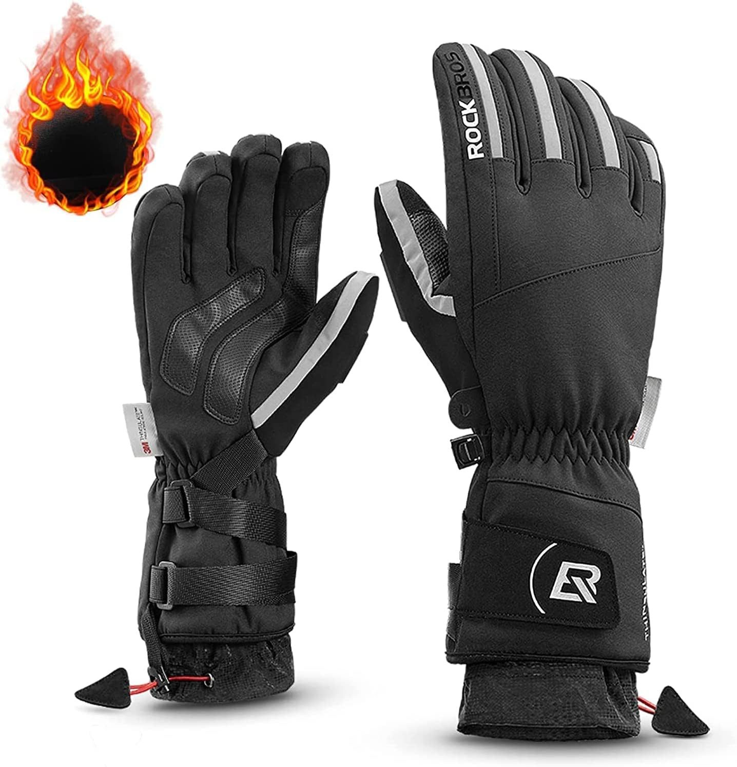 Fahrradhandschuhe ROCKBROS Winterhandschuhe Fahrradhandschuhe Herren Winddicht