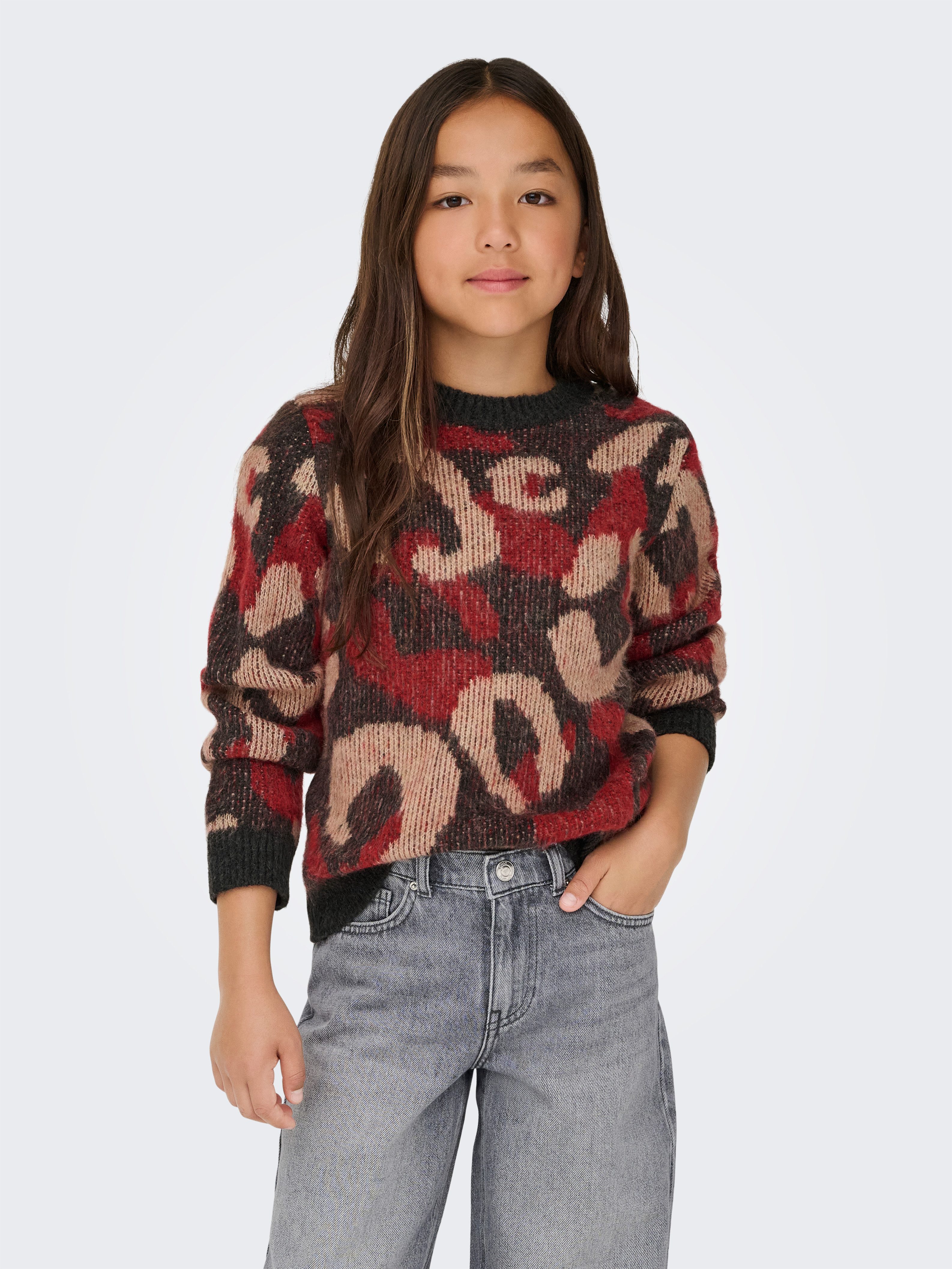 Rundhalspullover KOGWILD L/S JQ O-NECK KNT