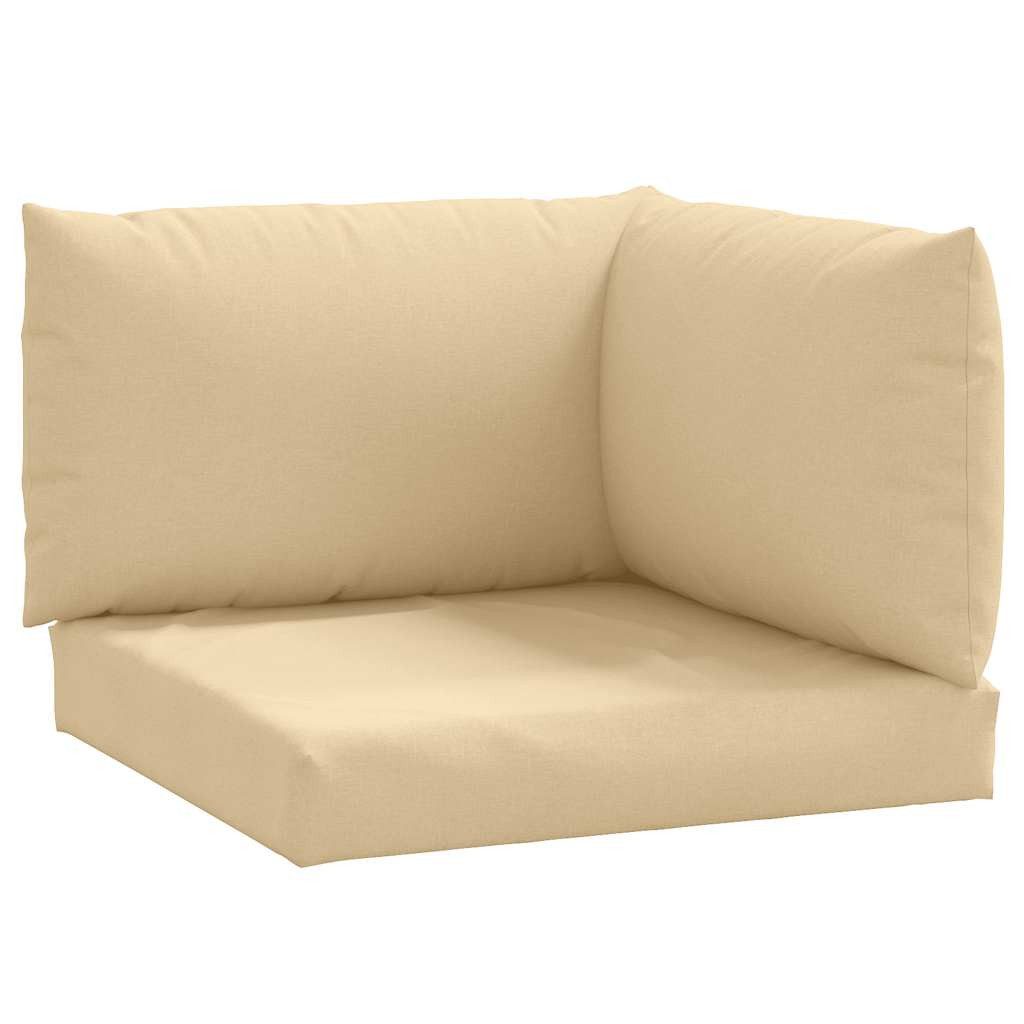 vidaXL Sitzauflage Palettenkissen 3-tlg. Melange Beige günstig online kaufen