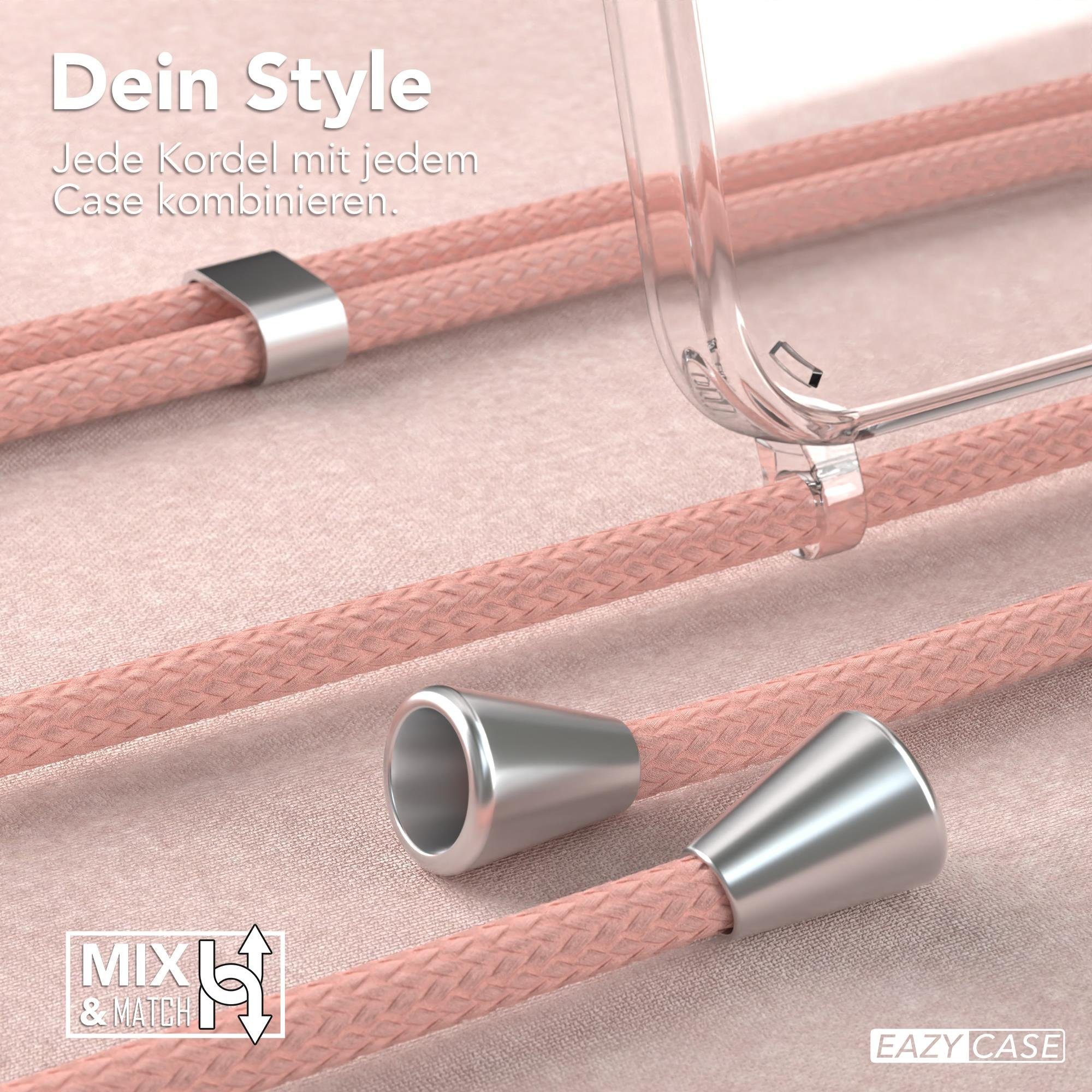 EAZY CASE Handykette mit-/ ohne Magsafe Hülle für iPhone 15 6,1 Zoll, Ketten Hülle Schultergurt Schutzhülle Tasche mit Band Altrosa Unifarbe – Bild 4 von 5