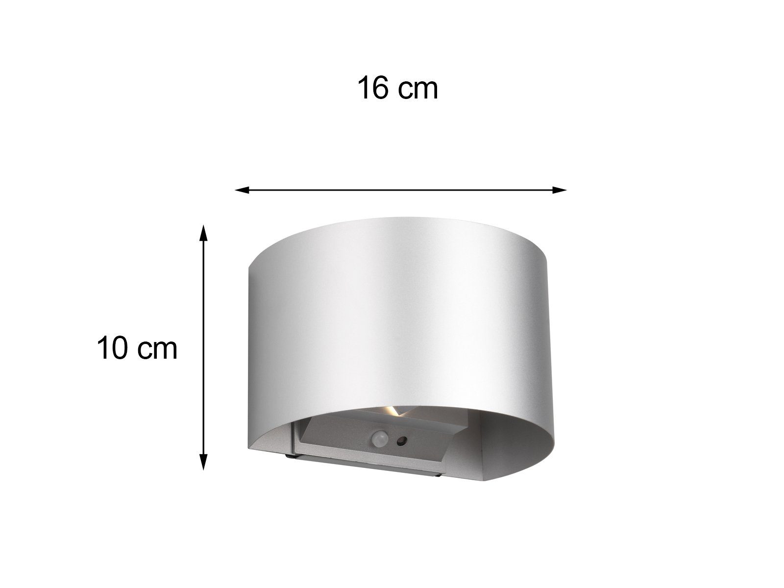 Reality Leuchten LED Außen-Wandleuchte, Bewegungsmelder, LED fest integriert, Warmweiß, Akku ohne Strom-anschluss kabel-los innen mit Bewegungsmelder, H: 10cm