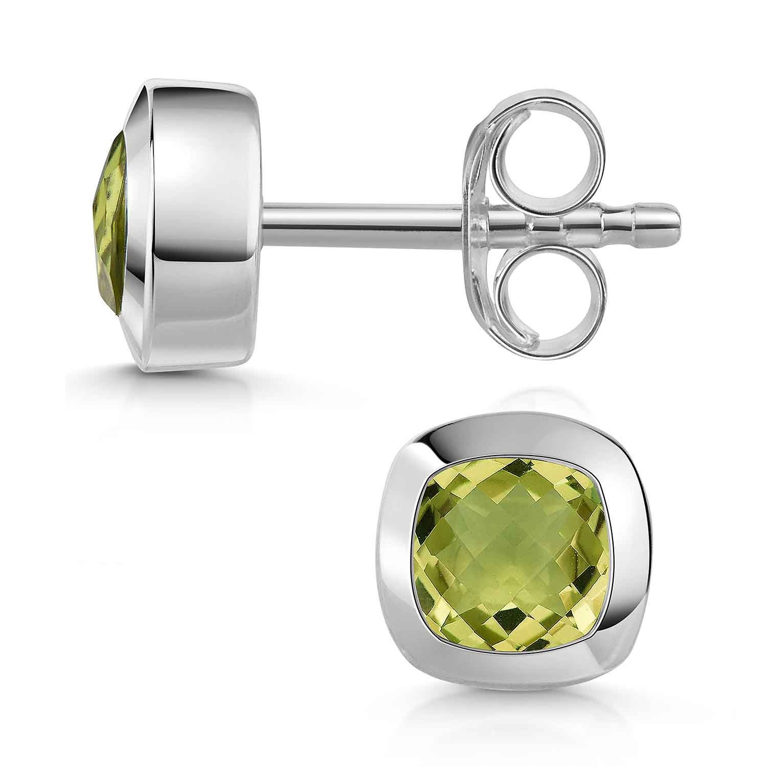 Materia Paar Ohrstecker Edelstein Peridot grün günstig online kaufen