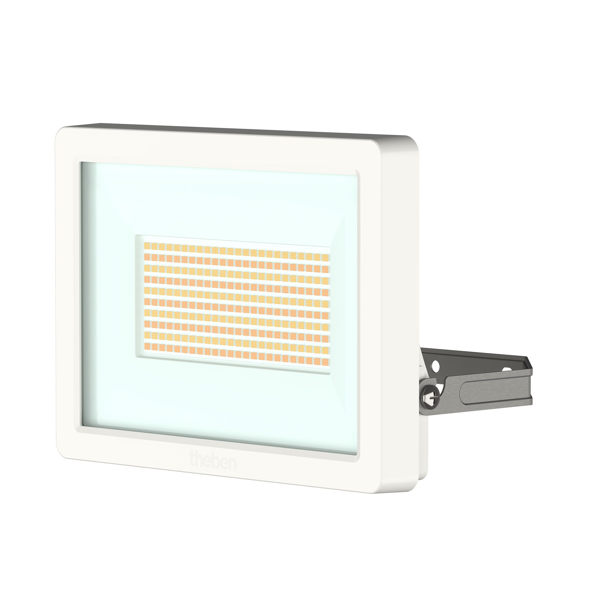 theben LED Flutlichtstrahler theLeda B50 dual WH, 50W LED Außenstrahler, 6900lm, 3000K/4000K umschaltbar, IP65