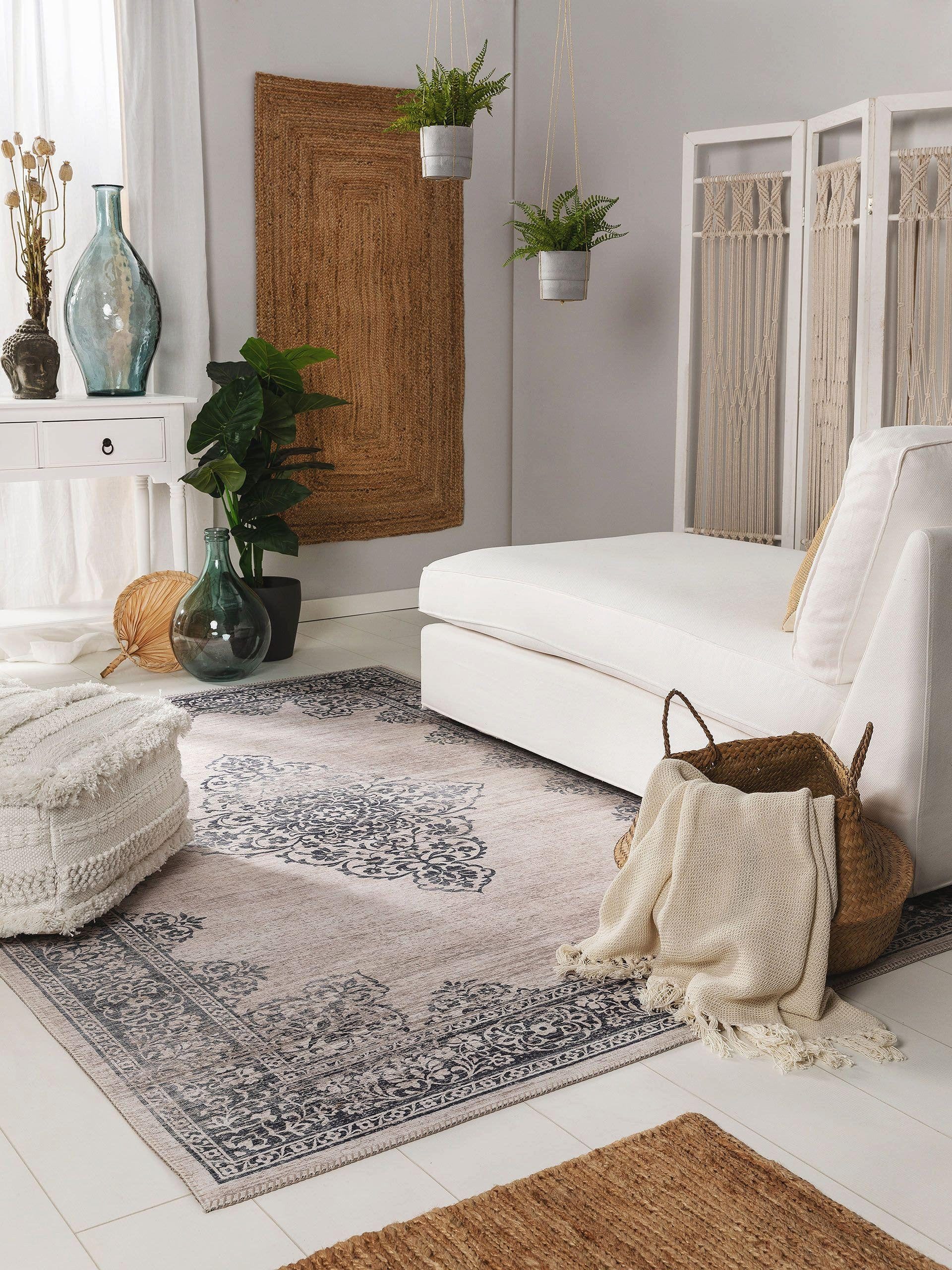 benuta Teppich Laury, rechteckig, Höhe: 5 mm, Kunstfaser, Berber, Ethno-Style, Wohnzimmer