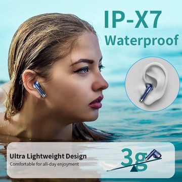 Drsaec Bluetooth 5.3 Kabellos mit ENC Dual Mic 42H Deep Bass In-Ear-Kopfhörer (Kristallklare Telefonate dank fortschrittlicher Rauschunterdrückungstechnologie und hochwertigem Mikrofon, Noise Cancelling Earbuds, IP7 Ohrhörer, LED Anzeige)