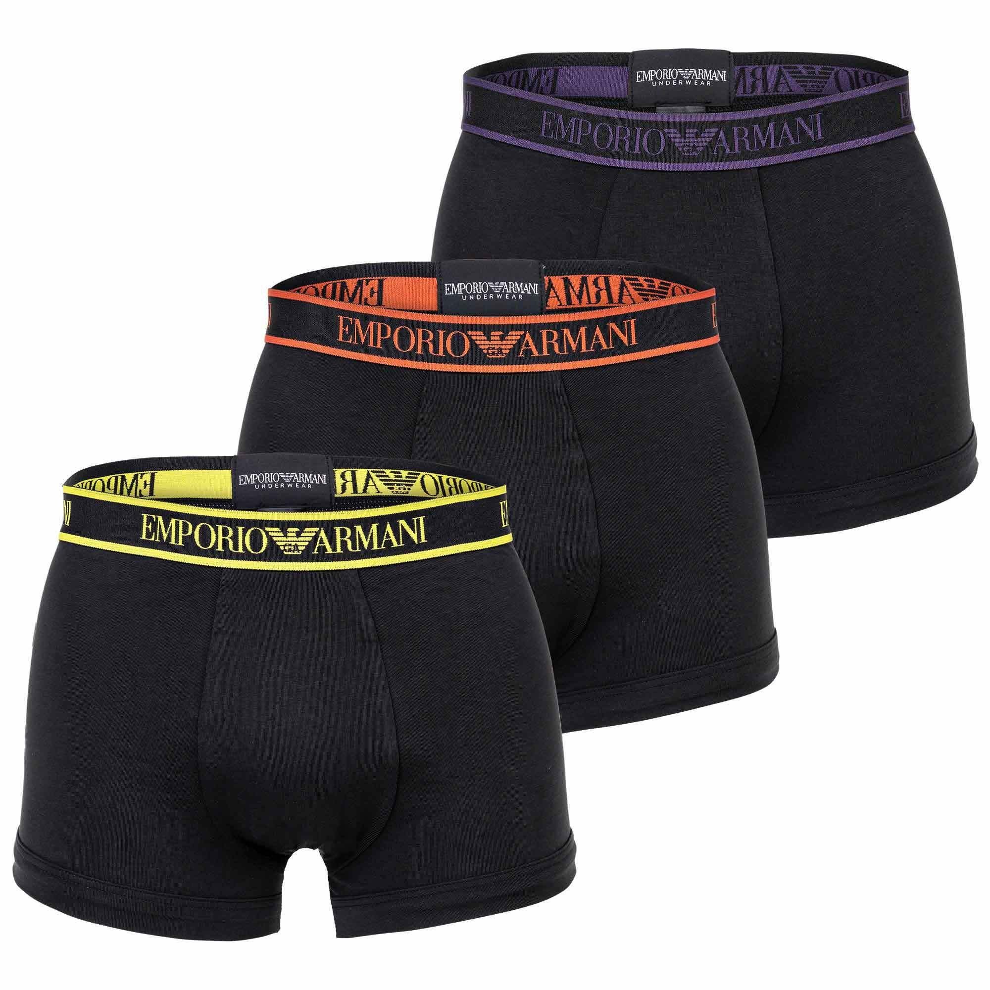 Emporio Armani Boxer Herren Boxershorts, 3er Pack - CORE LOGOBAND Schwarz