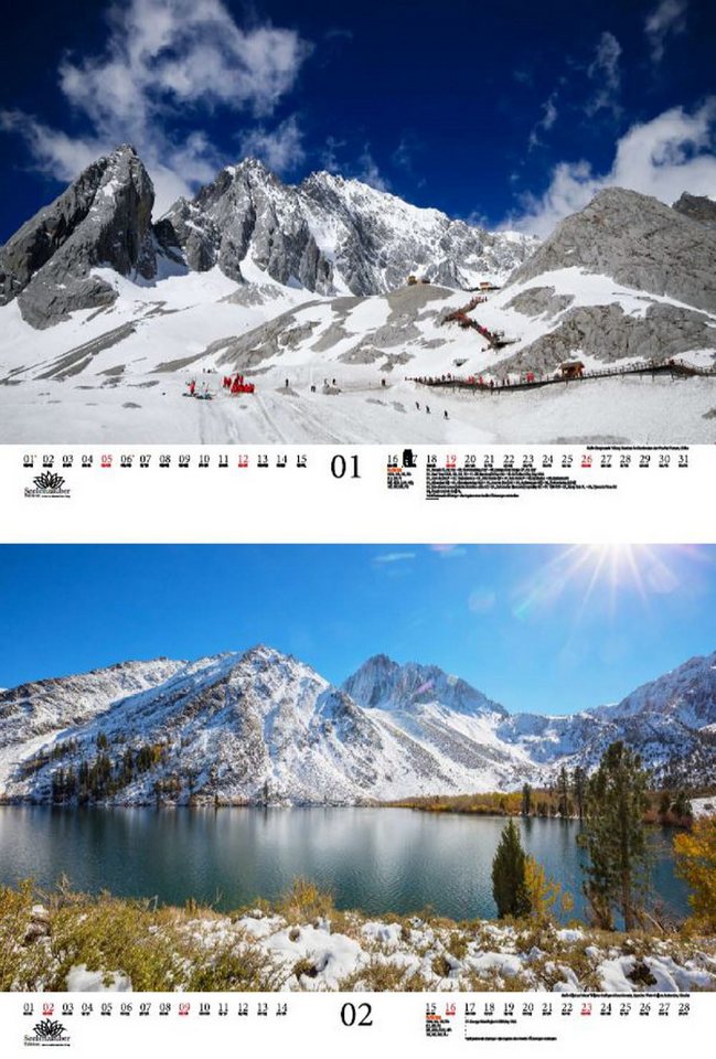 Thumbnail - Seelenzauber Wandkalender Gipfelzauber DIN A3 Kalender für 2025 Berge und Gipfel