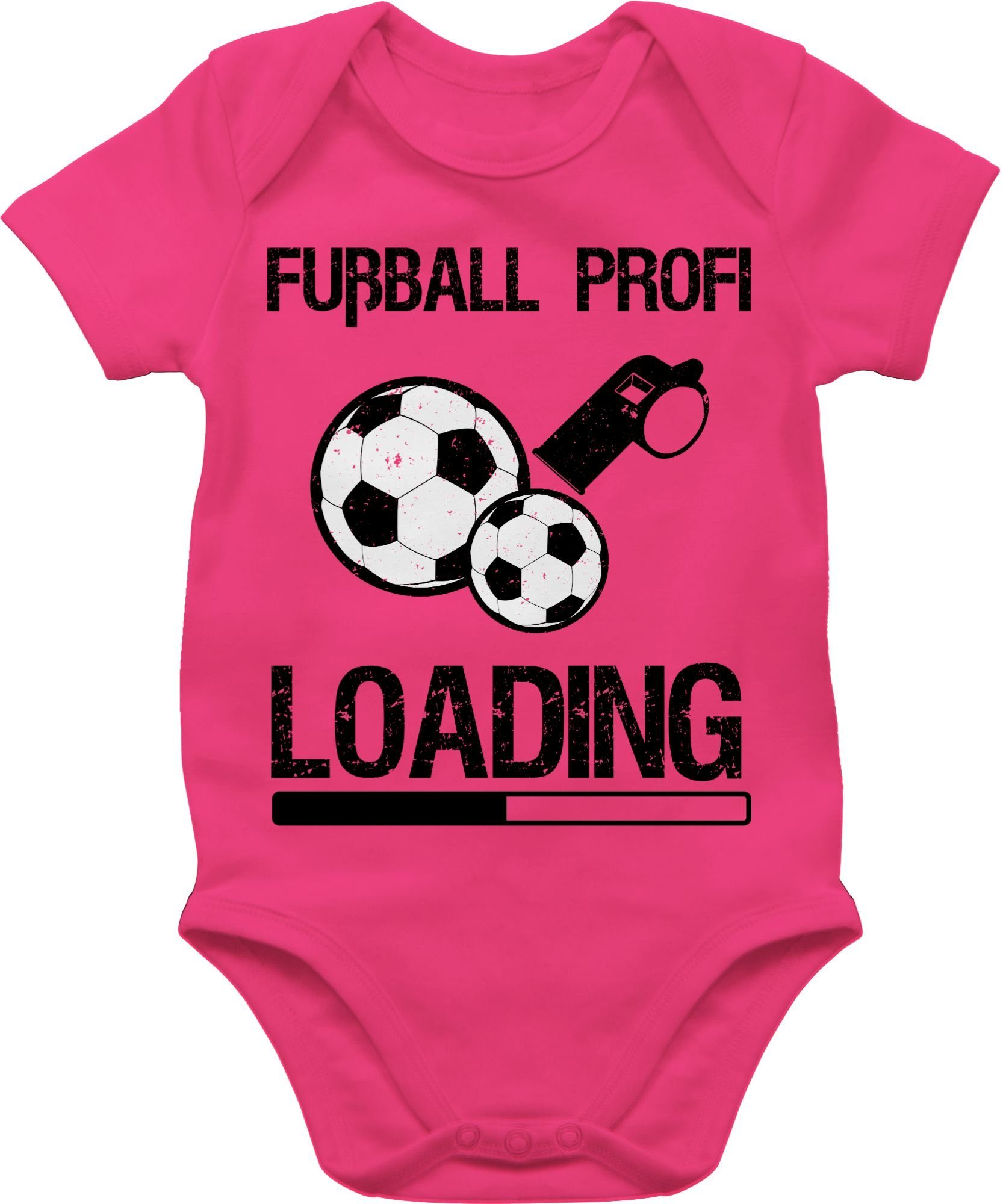 Shirtracer Shirtbody Fußball Profi Loading - Vintage schwarz Sport & Bewegung Baby 3 Fuchsia