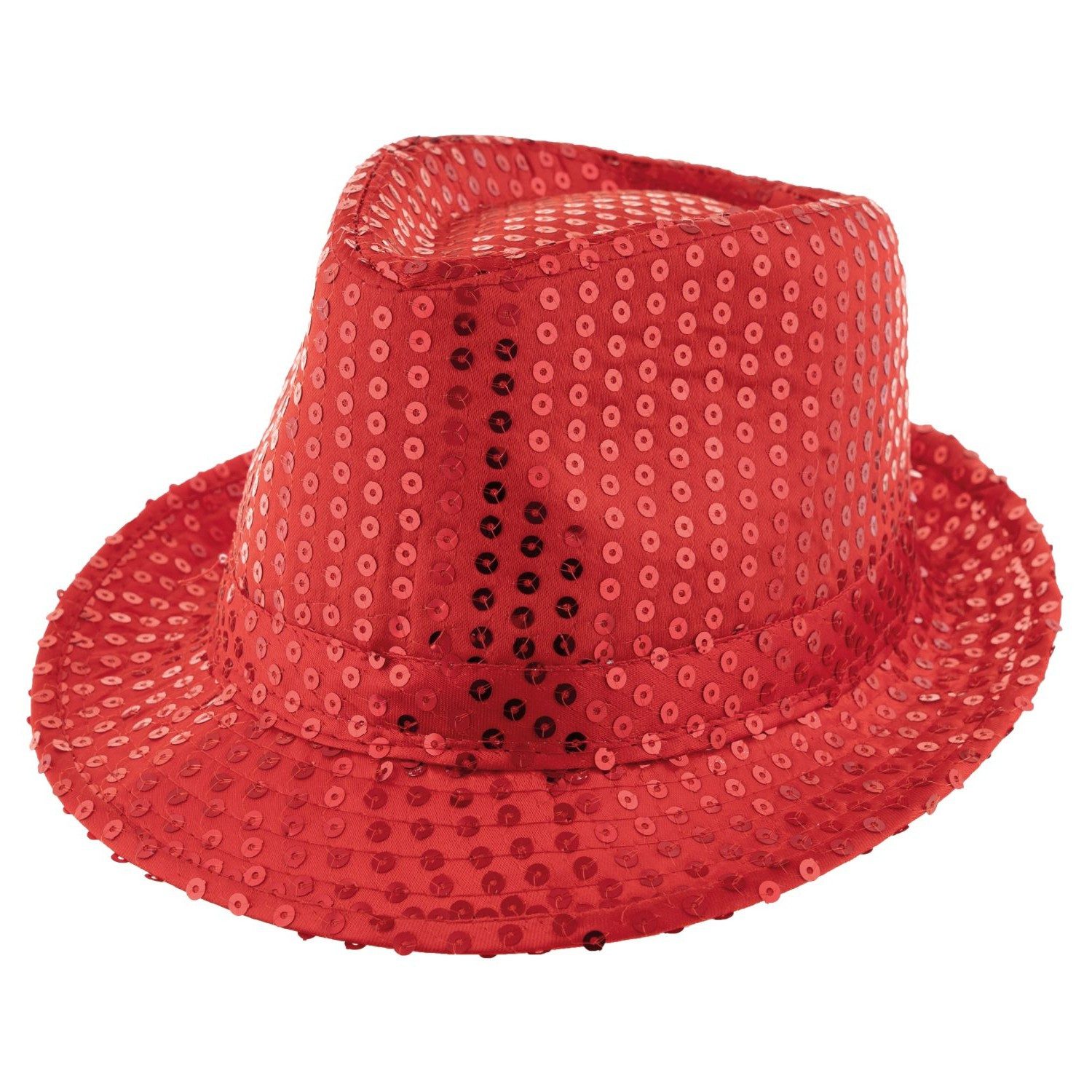 Funny Fashion Kostüm Popstar Hut mit Pailletten – Glitzer Partyhut günstig online kaufen