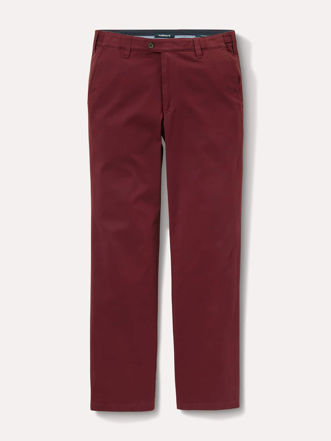 Walbusch Chinohose Herren Extraglatt Dehnbund Chino Regular Fit bügelfrei Baumwollstretch Herrenhose mit 6 cm Stretchbund, Hemdenstopper, Sicherheitstasche