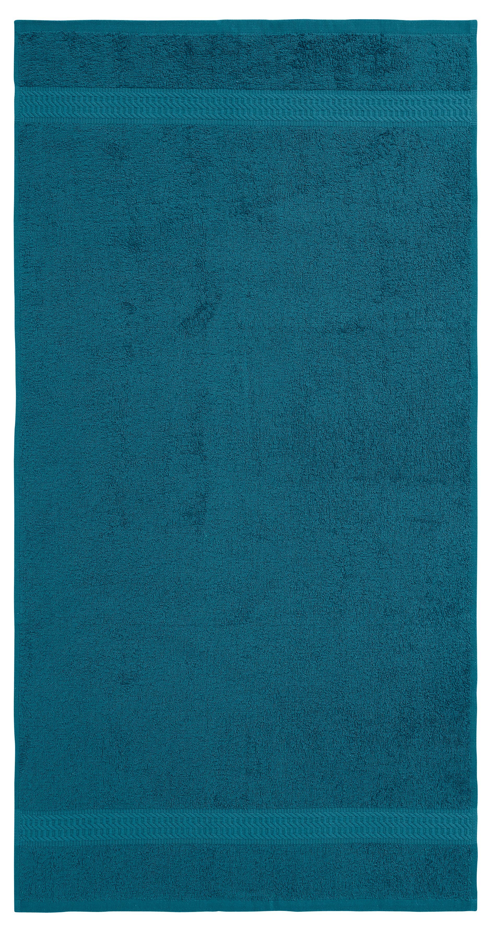 OTTO home Handtuch Set Juna, 6-tlg., 2 Duschtücher (70x140) 4 Handtücher (50x100), Walkfrottee (6-St), 100% Baumwolle, Handtuch-Set mit Bordüre, Uni-Farben, weich