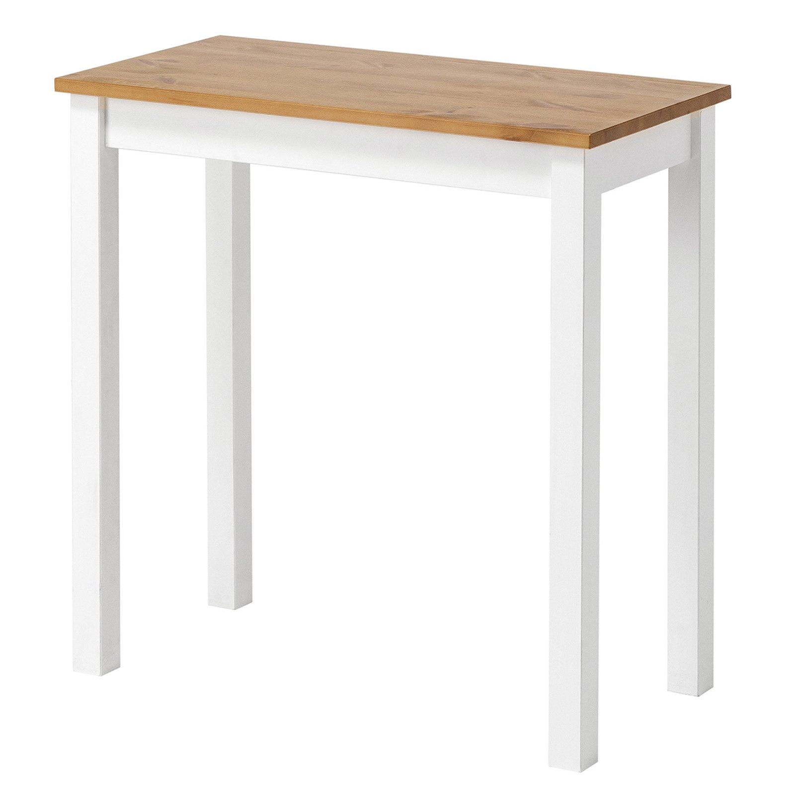 hagge home Schreibtisch hagge home Vesa, Bürotisch Tisch Küchentisch Kiefernholz Weiß-Braun 75 x 38 x 75 cm
