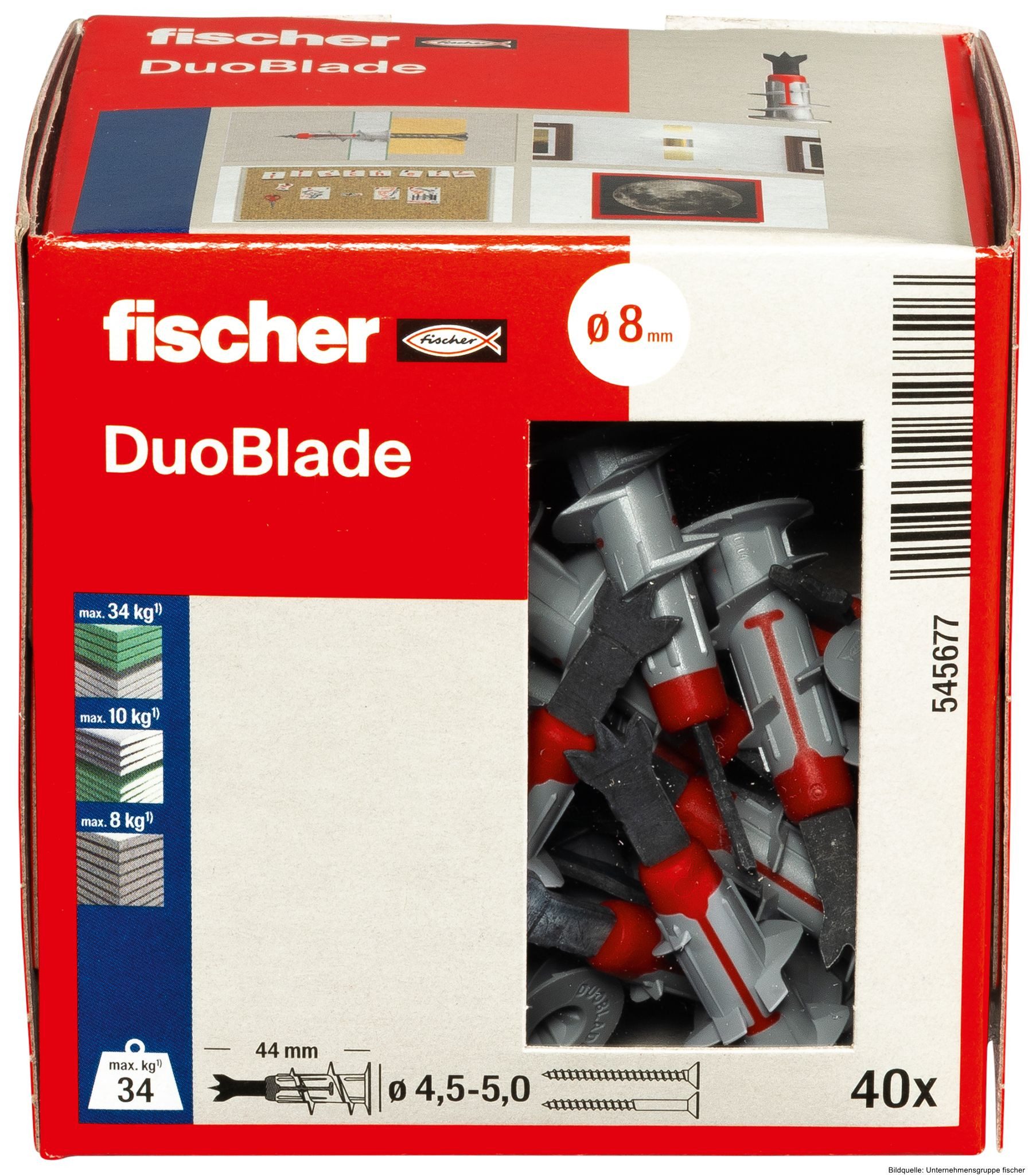 Fischer Gipskartondübel Gipskartondübel DuoBlade, (40-tlg)