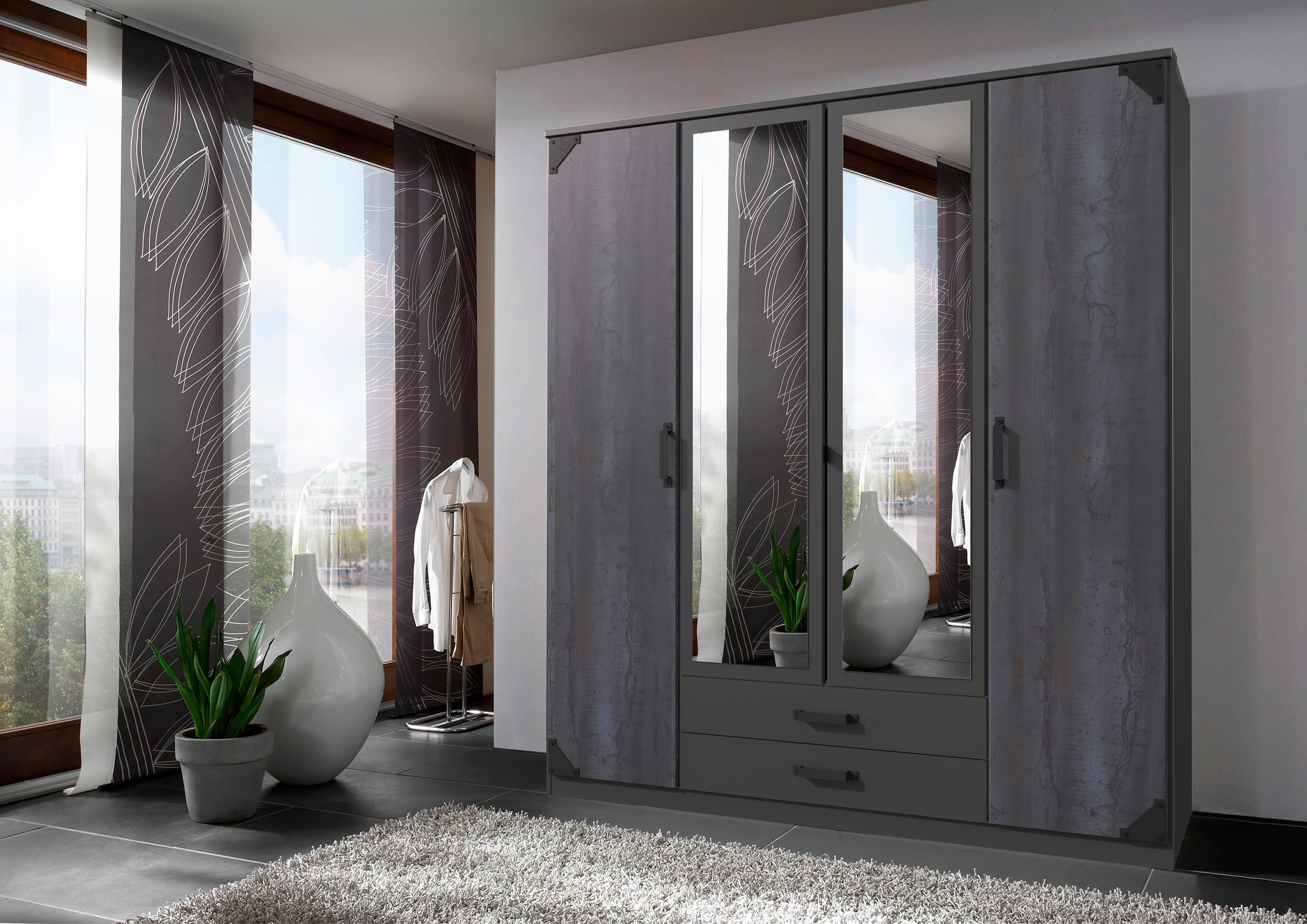 Wimex Drehtürenschrank Bochum mit Spiegel günstig online kaufen