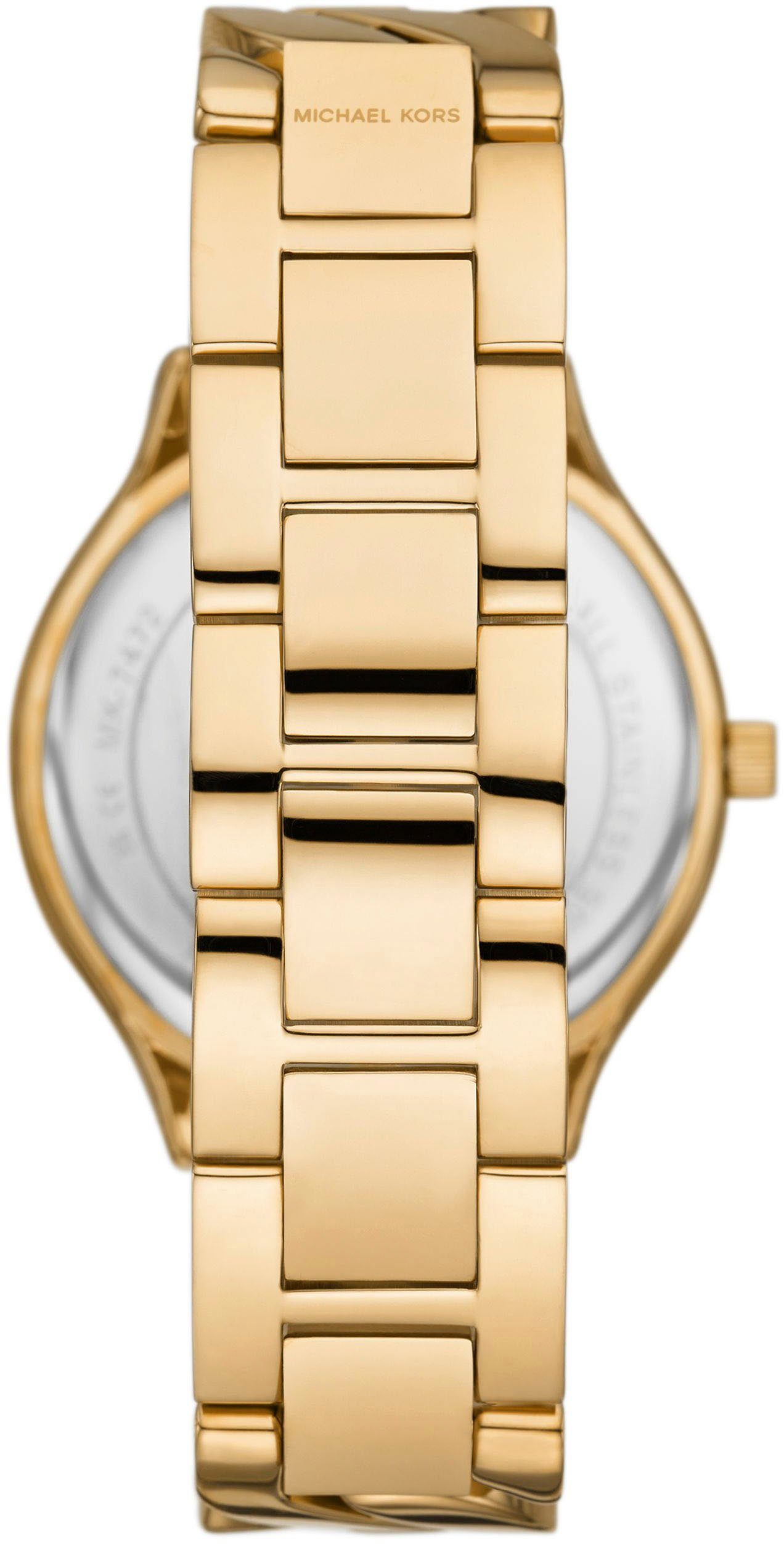 MICHAEL KORS Quarzuhr SLIM RUNWAY CHAIN MK7472, Armbanduhr, Damenuhr, Edelstahlarmband