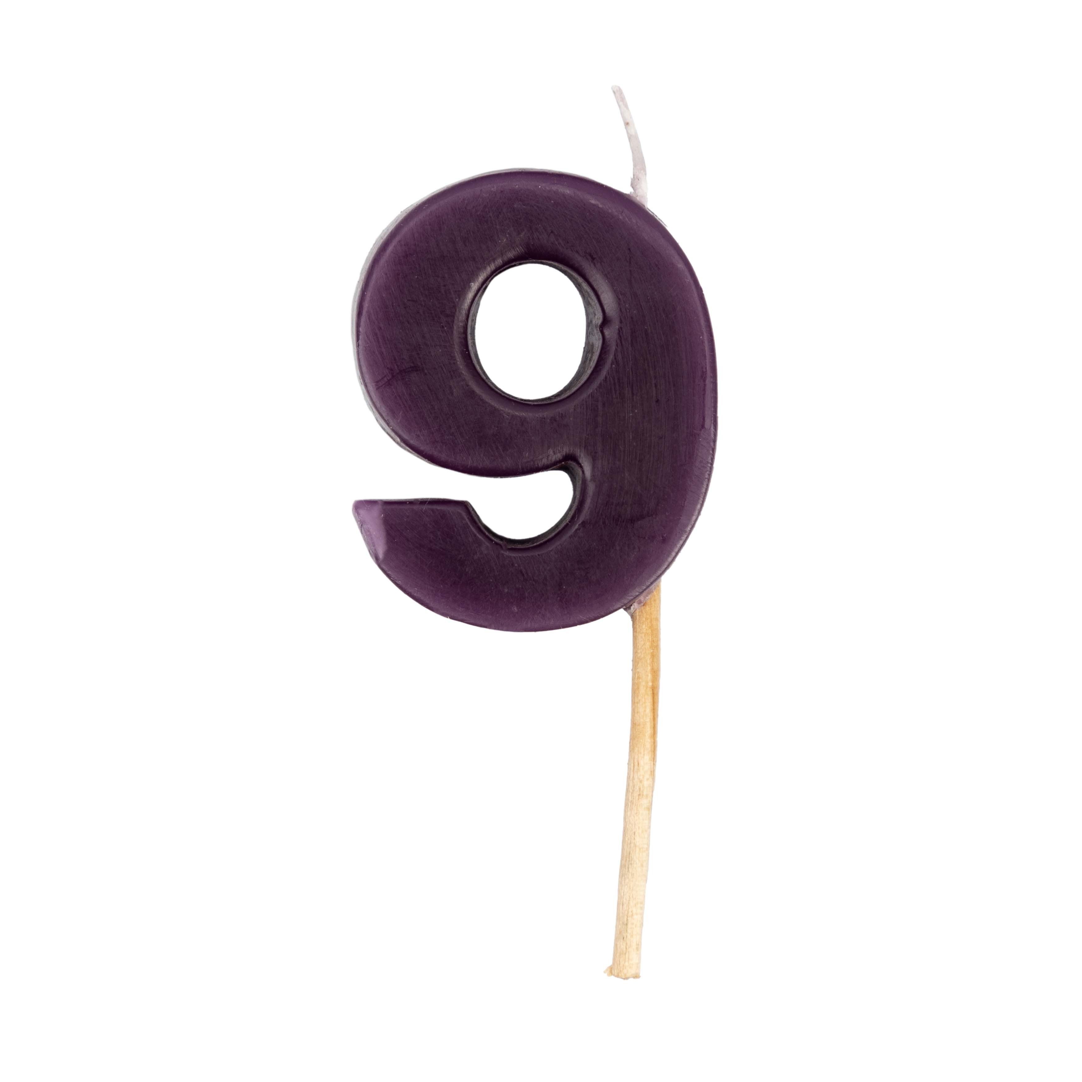 El Puente Formkerze Zahlenkerze "9", Handmade, Fair Trade